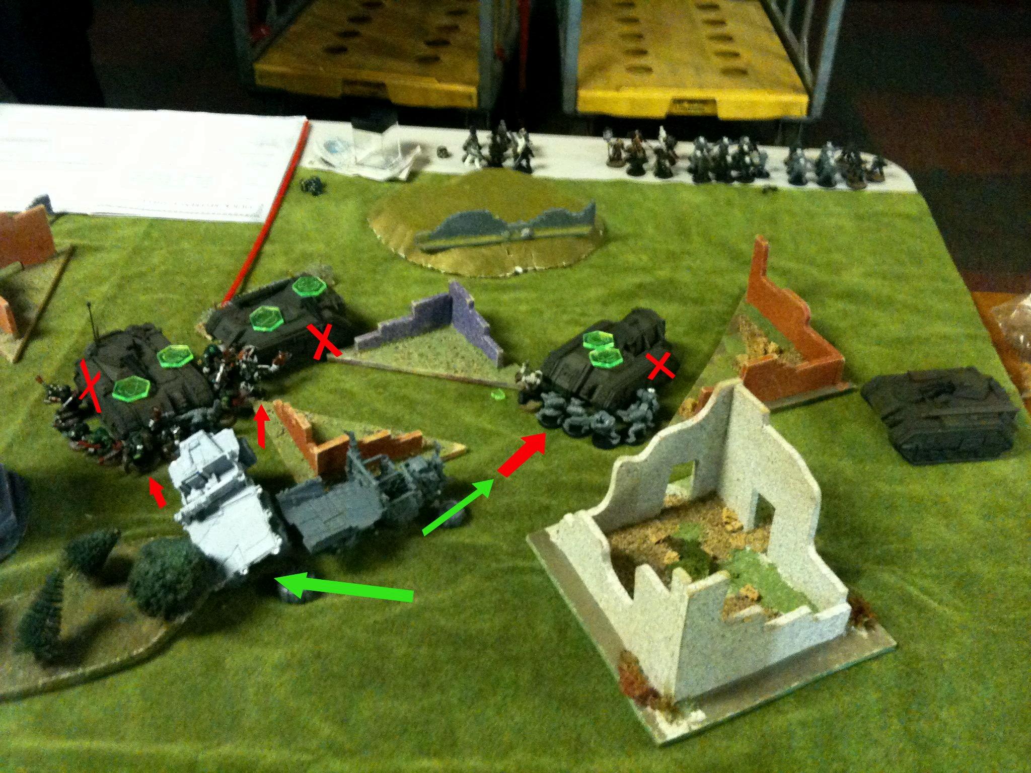 Battle Report, Da Dark Angelz, Imperial Guard, Orks, The Junos Moles