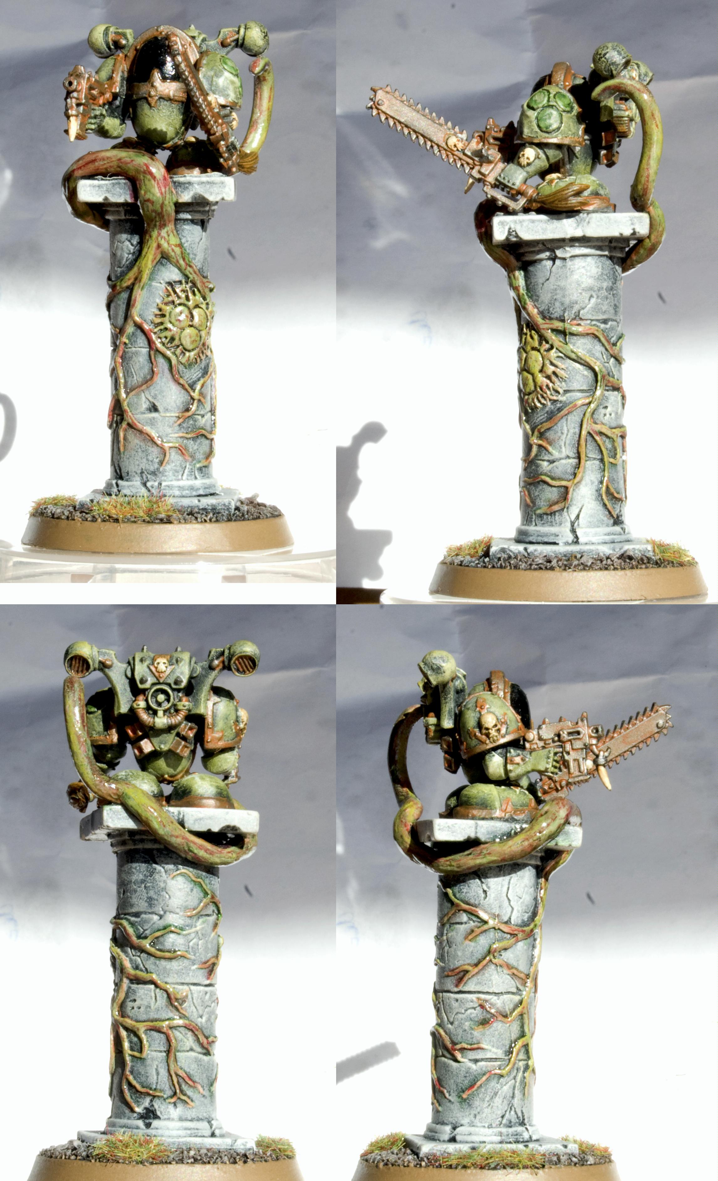 Chaos Space Marines, Conversion, Nurgle, Objective Marker, Shoulder Pads, Small Fat Marine, Terrian