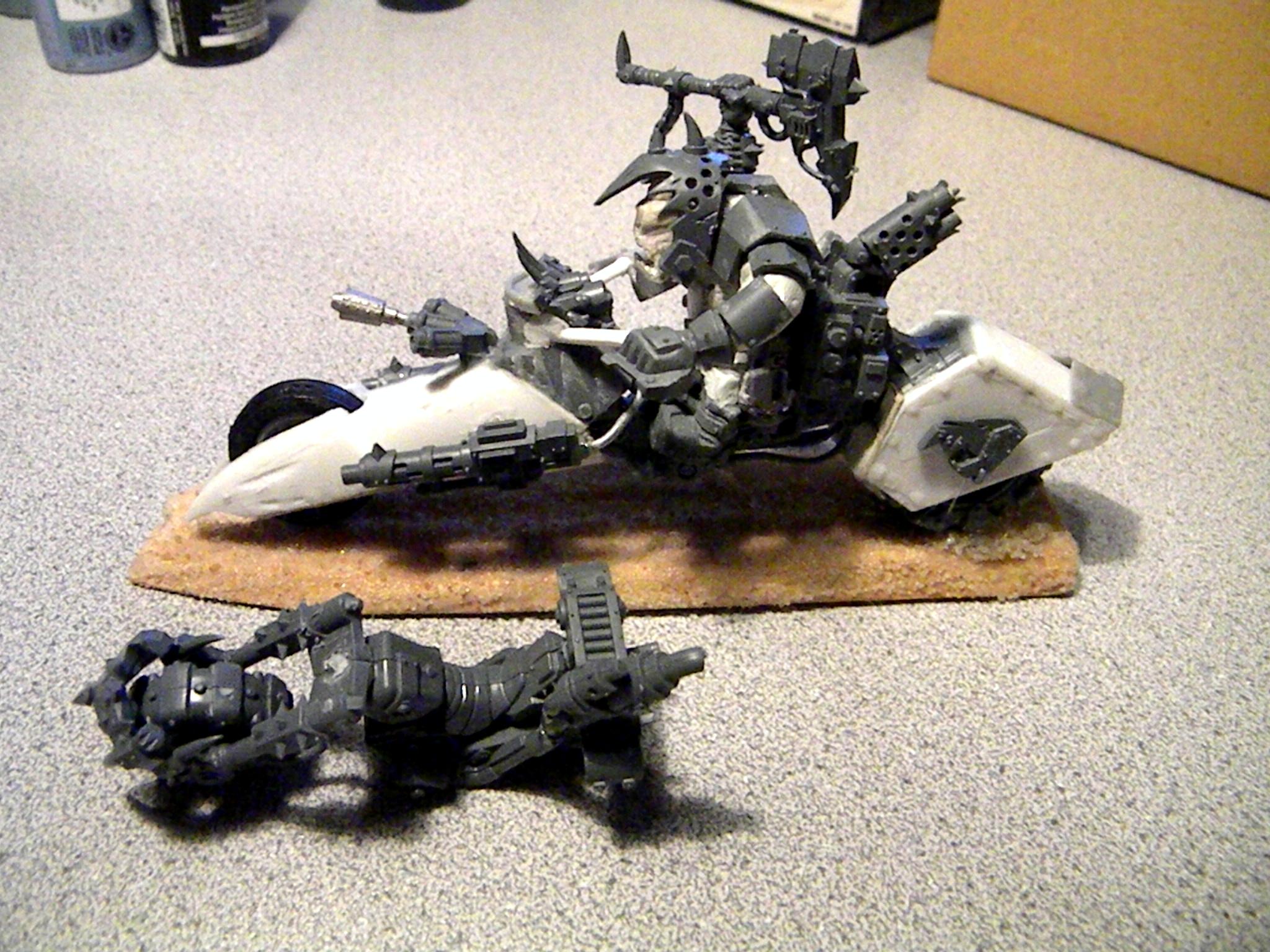 Big Mek, Bike, Conversion, Custom, Orks, Scale, Warboss, Warhammer 40,000