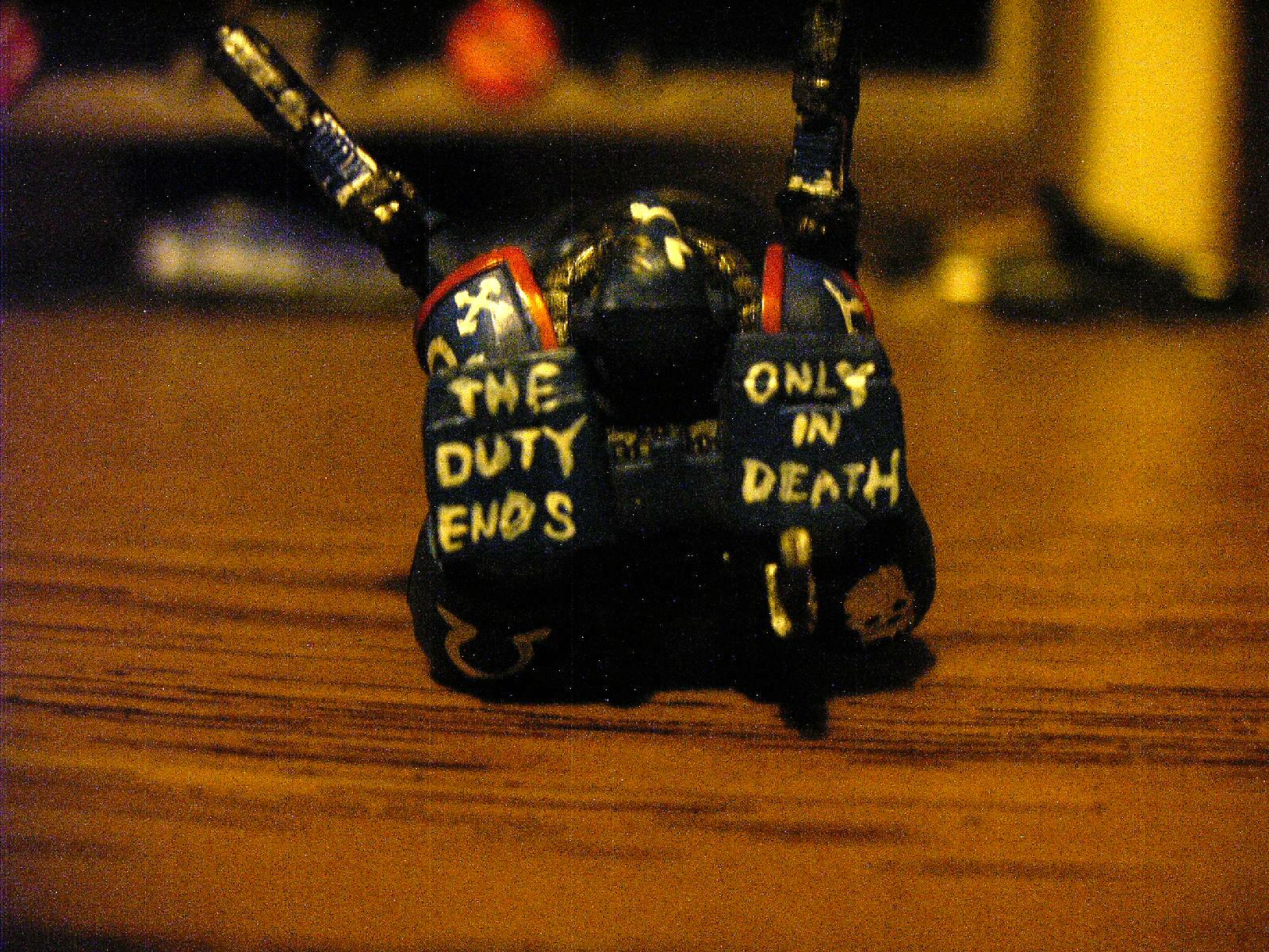 Assault-marine with plasma-pistol upward