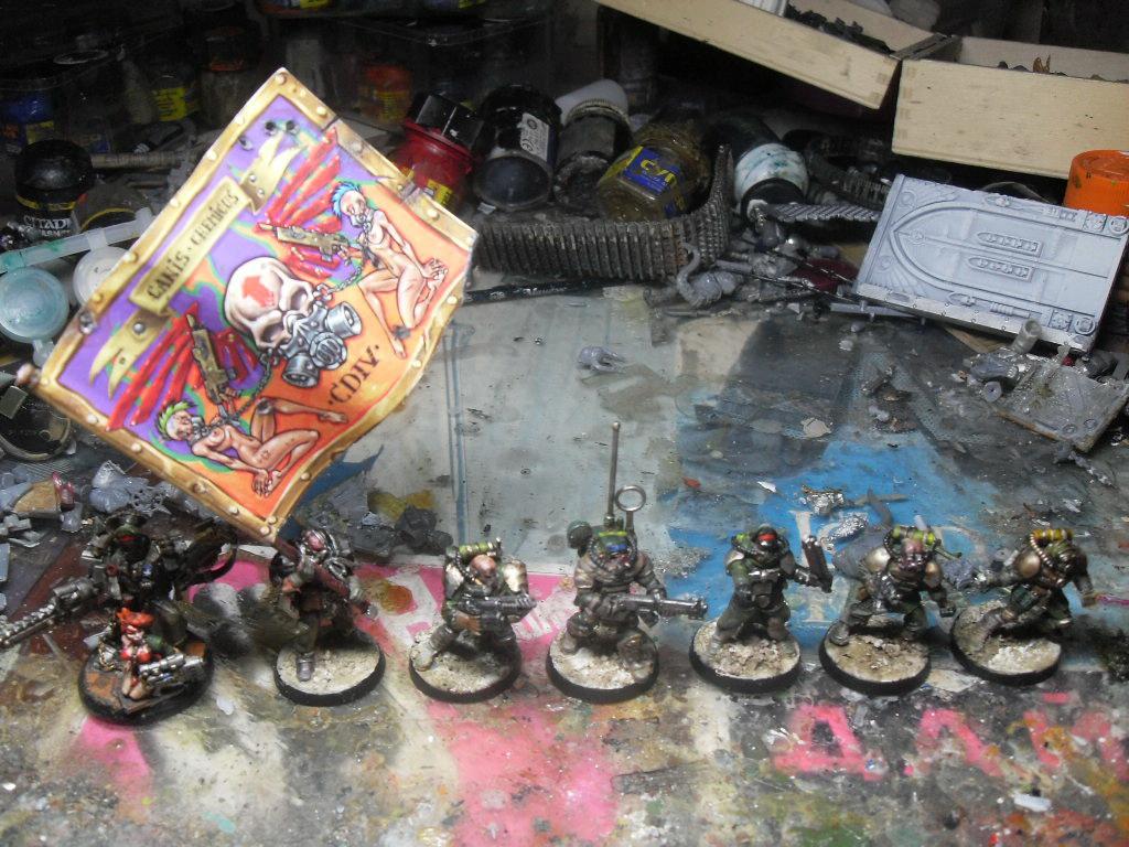Acid, Bandit, Chem, Chem-dog, Chem-dogs, Conversion, Diorama, General, Girls, Imperial Guard, Imperium, Penal Legion, Platoon, Post-apocalypse, Raider, Raiders, Savlar, Scenic, Scum, Soldiers, Veteran, Wasteland, Wateland
