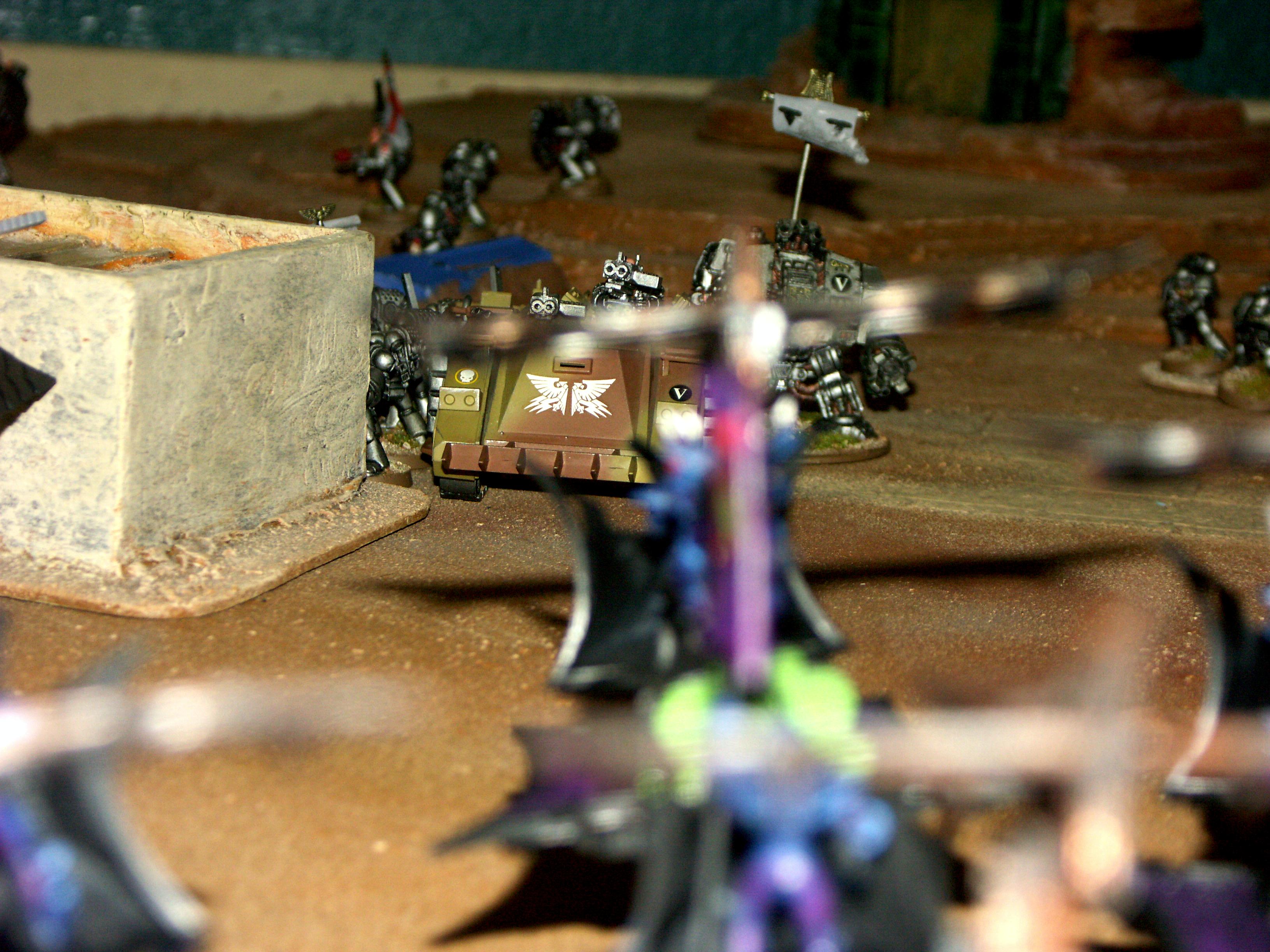 Battle Report, Chaos Space Marines, Dark Eldar, De, Rtt, Space Marines, Space Wolves