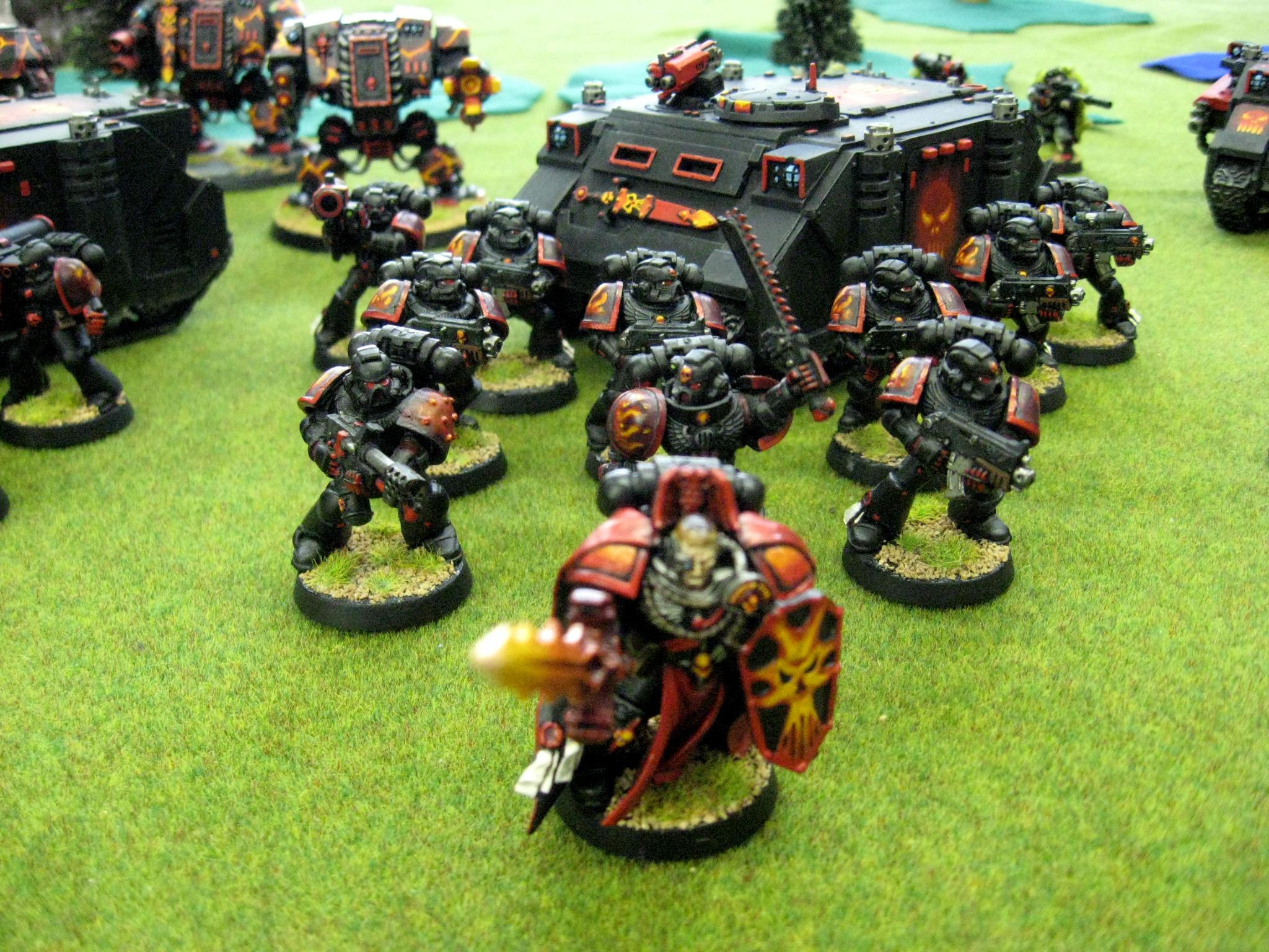 Chapter, Custom, Dreadnought, Land Raider, Predator, Rhino, Salamanders, Space Marines, Tactical, Tactical Squad, Terminator Armor, Vanilla, Vulkan