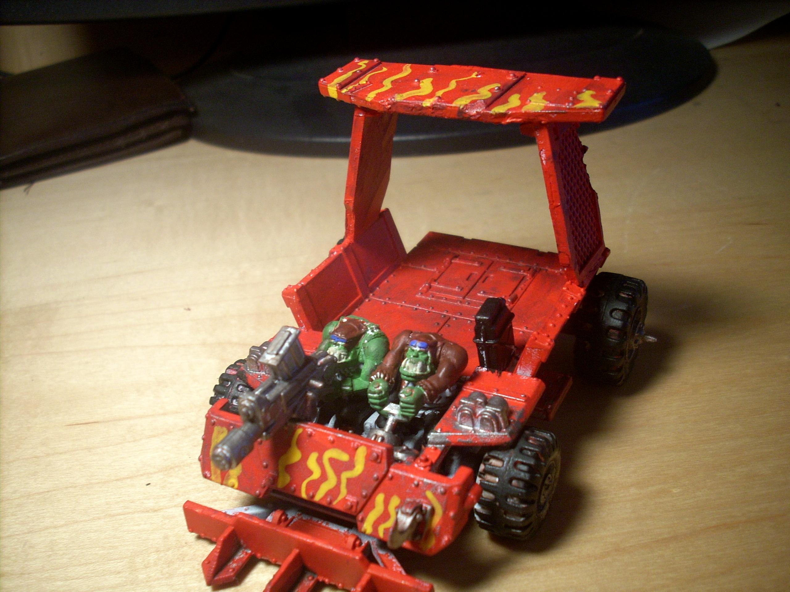 Flames, Green, Orks, Out Of Production, Red, Trukk