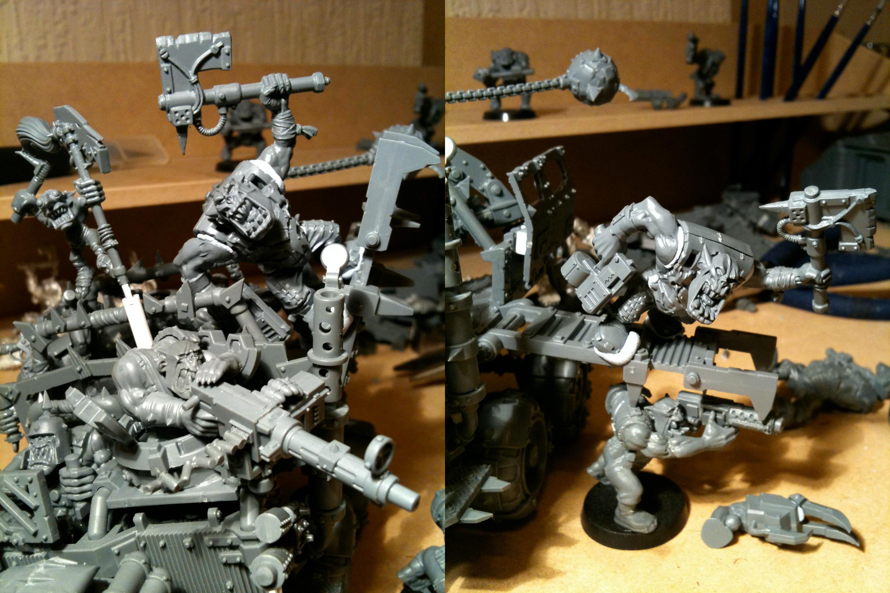 Da Dark Angelz, Nob, Orks, Trukk, Work In Progress