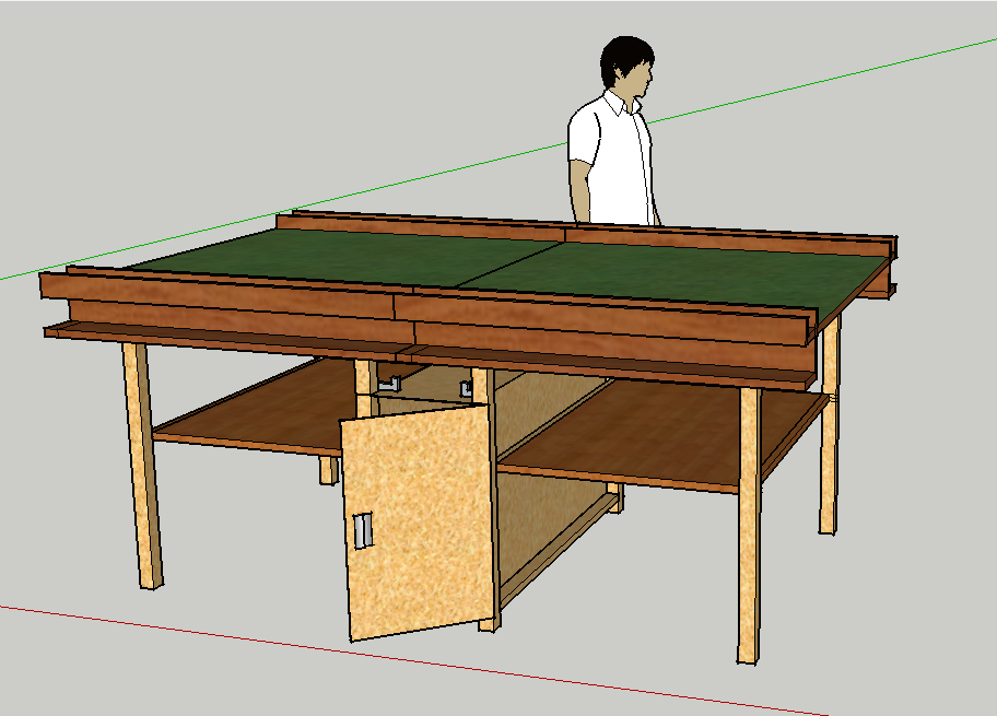 Gaming table - open
