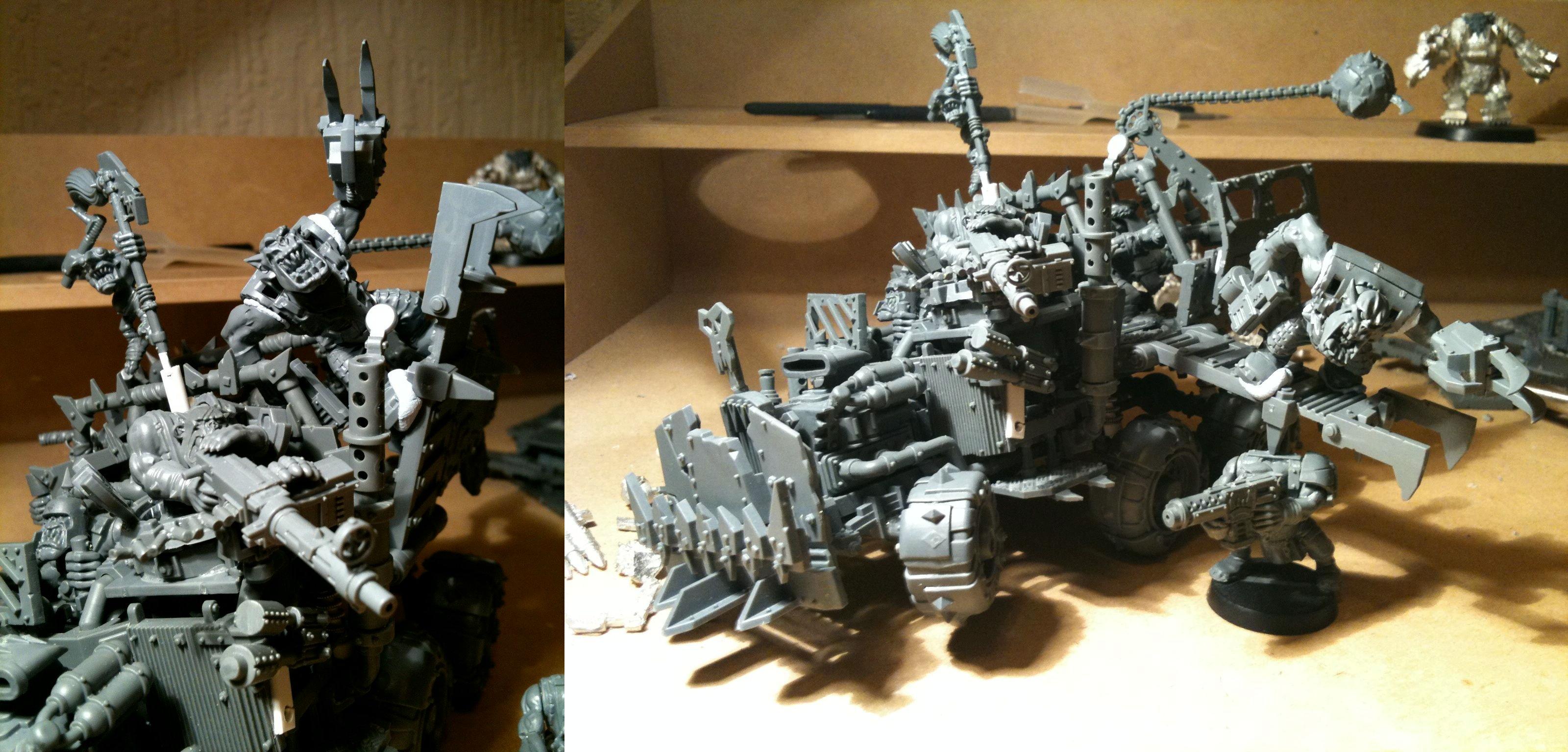 Da Dark Angelz, Nob, Orks, Trukk, Work In Progress