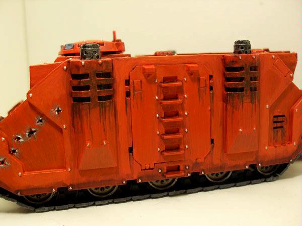Weathered, Blood Angels Rhino