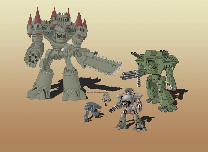 Imperiator, Knights, Reaver, Scale, Titan, Warhound, Warlord