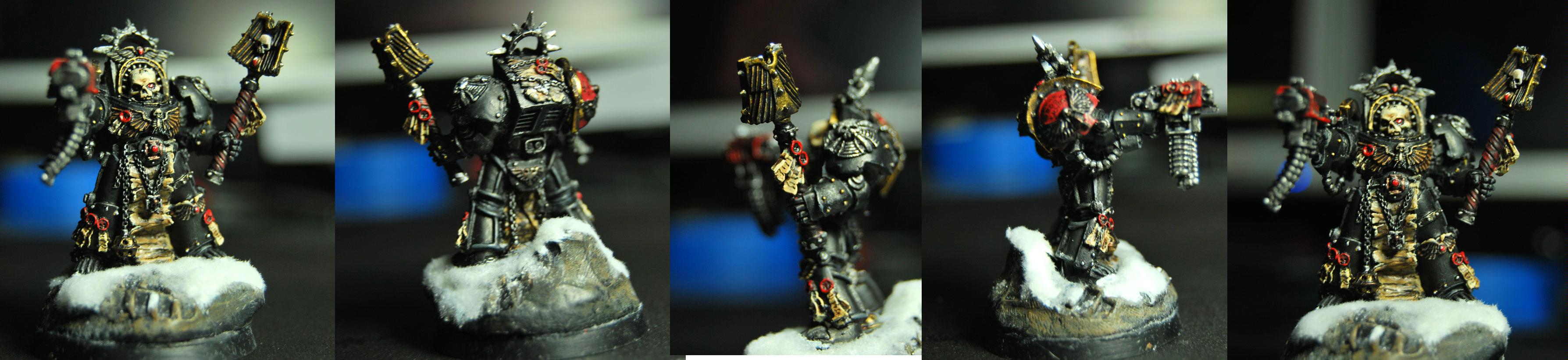 Angel, Base, Blood, Bolter, Chaplain, Custom, Snow, Space, Space Marines, Terminator Armor