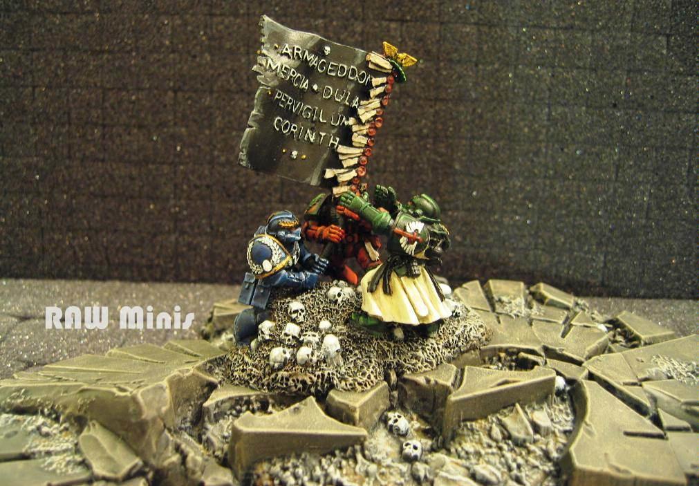 Conversion, Diorama, Imperial, Painting, Space Marines, Warhammer 40,000