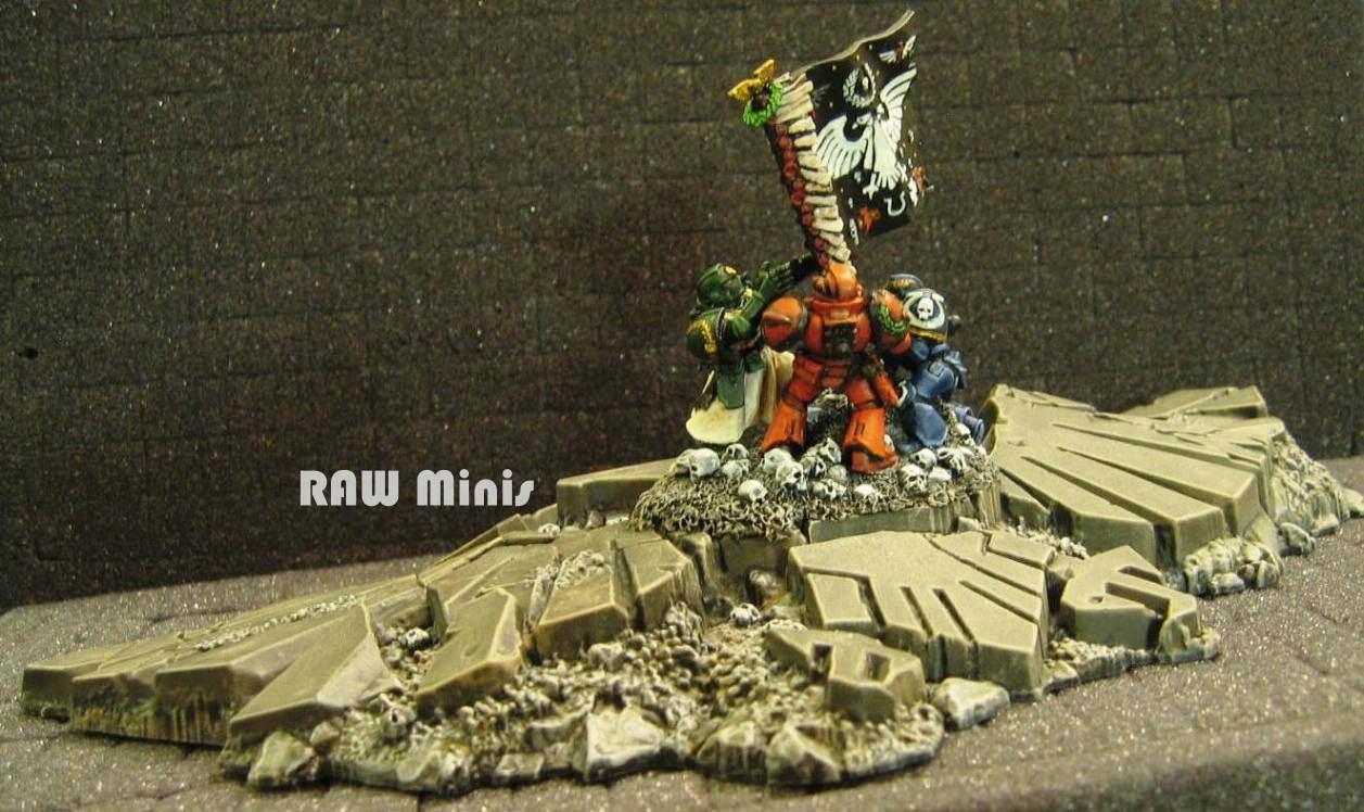 Conversion, Diorama, Imperial, Painting, Space Marines, Warhammer 40,000