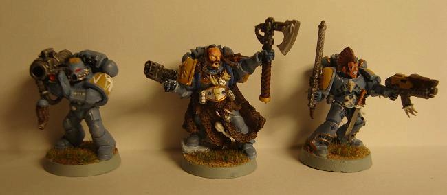 Long Fang, Rune Priest, and Grey Hunter