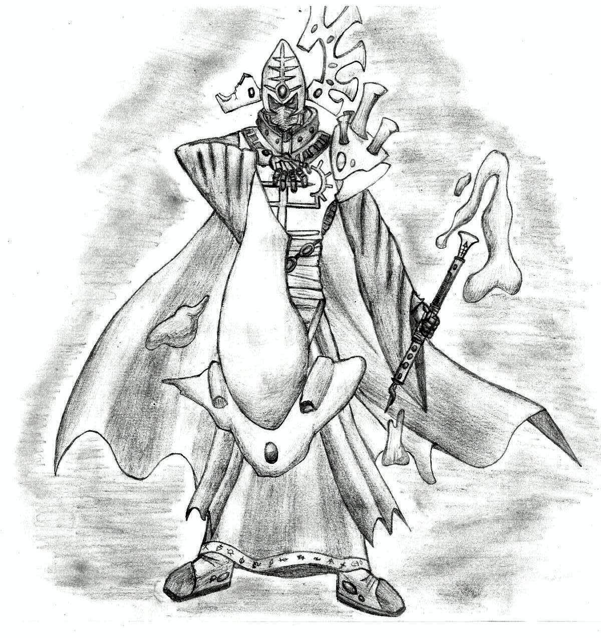 Bonesinger, Drawing, Eldar, Sketch