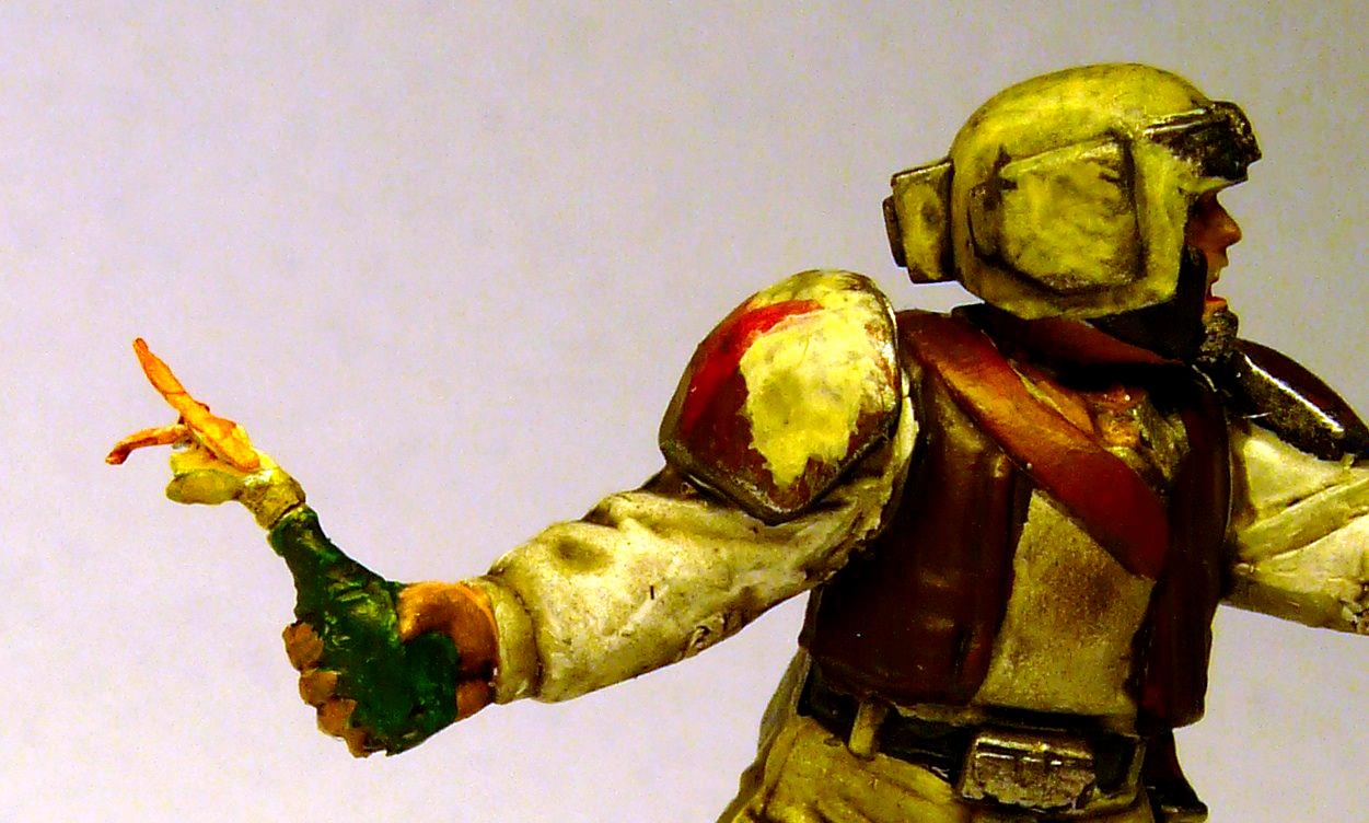 Veteran with molotov (closeup)