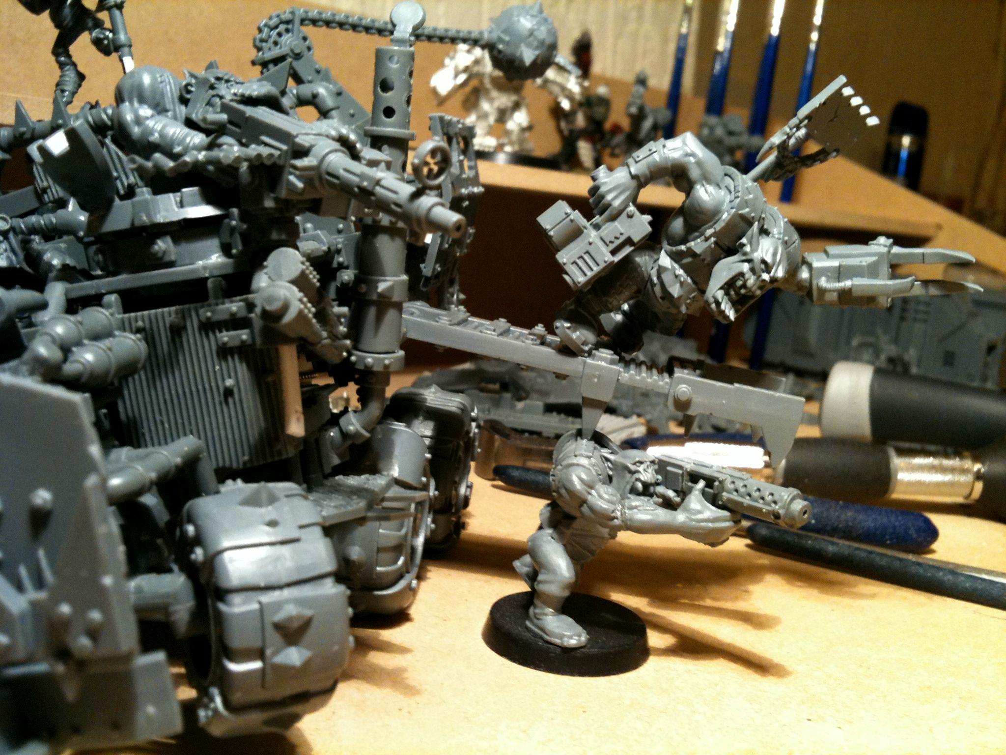 Boarding Plank, Da Dark Angelz, Nob, Orks, Trukk, Work In Progress