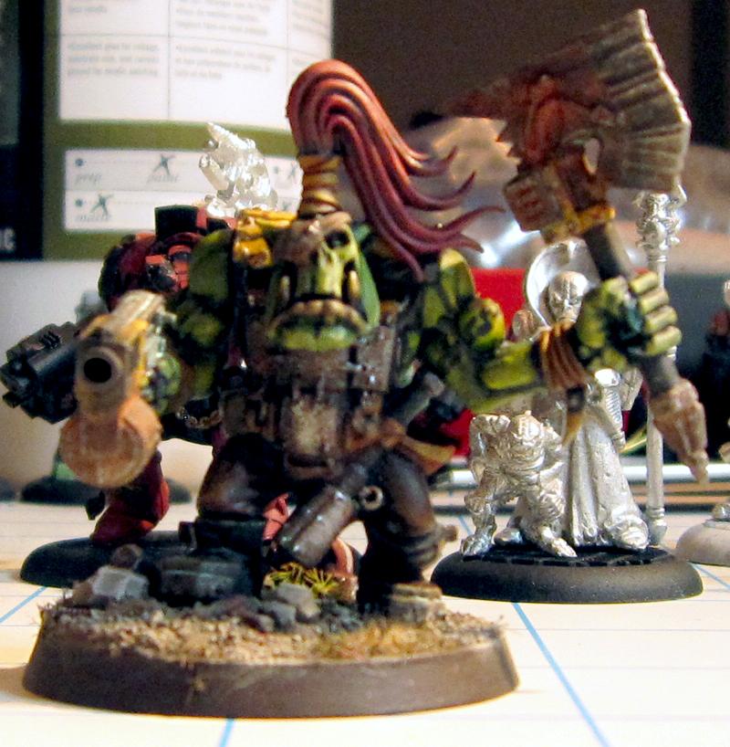 Ork with Lbursley's awesome paintjob weathering powders applied