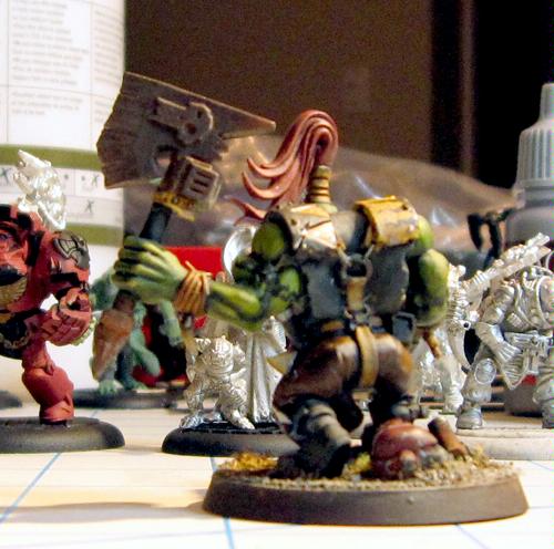 Ork with Lbursley's awesome paintjob weathering powders applied