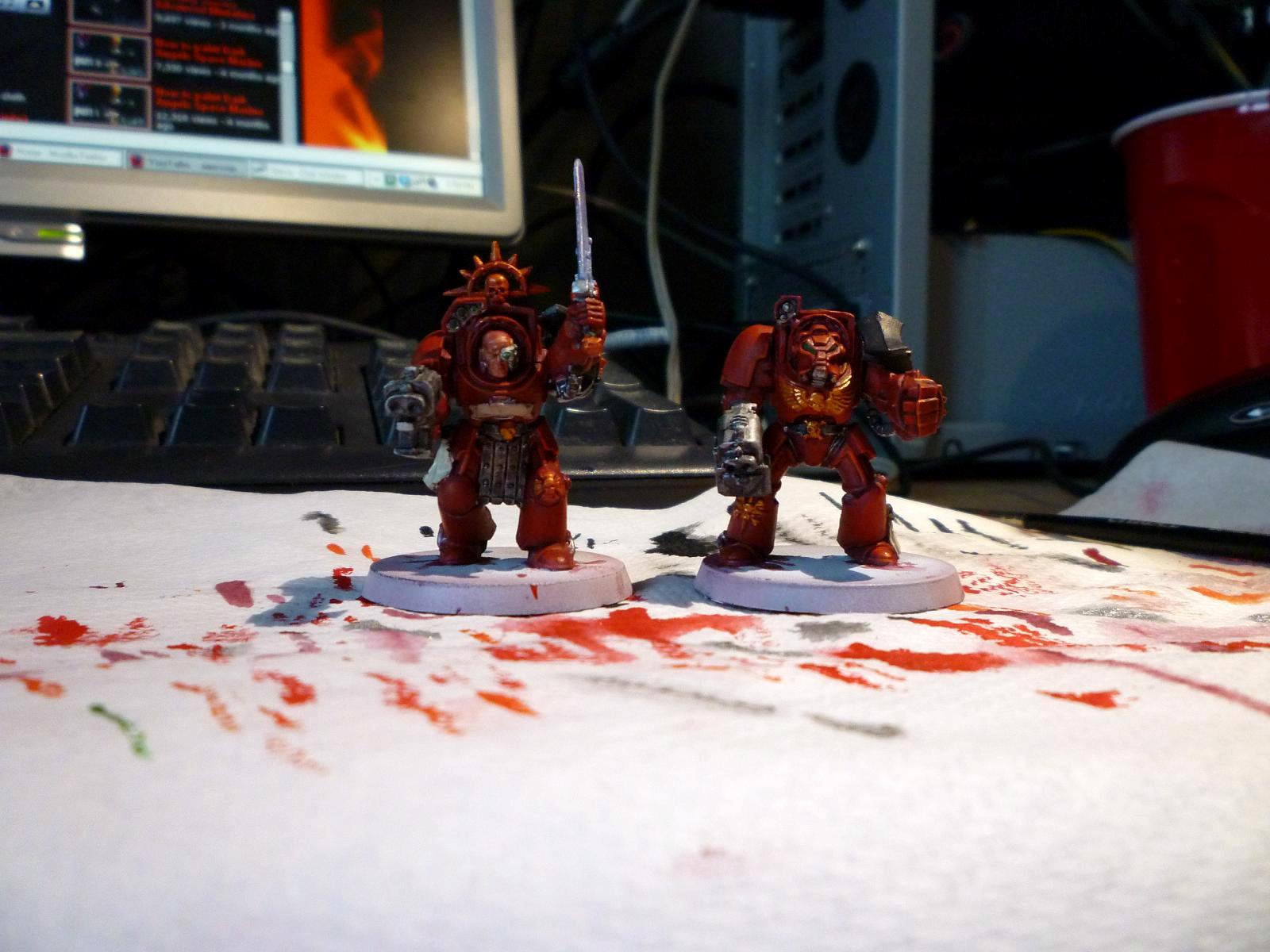 Blood Angels, Space Marines, Terminator Armor, Warhammer 40,000, Work In Progress