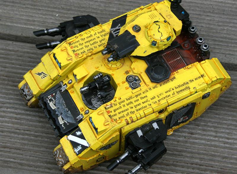 Imperial Fists, Land Raider, Marines Malevolent, Space Marines, Warhammer 40,000