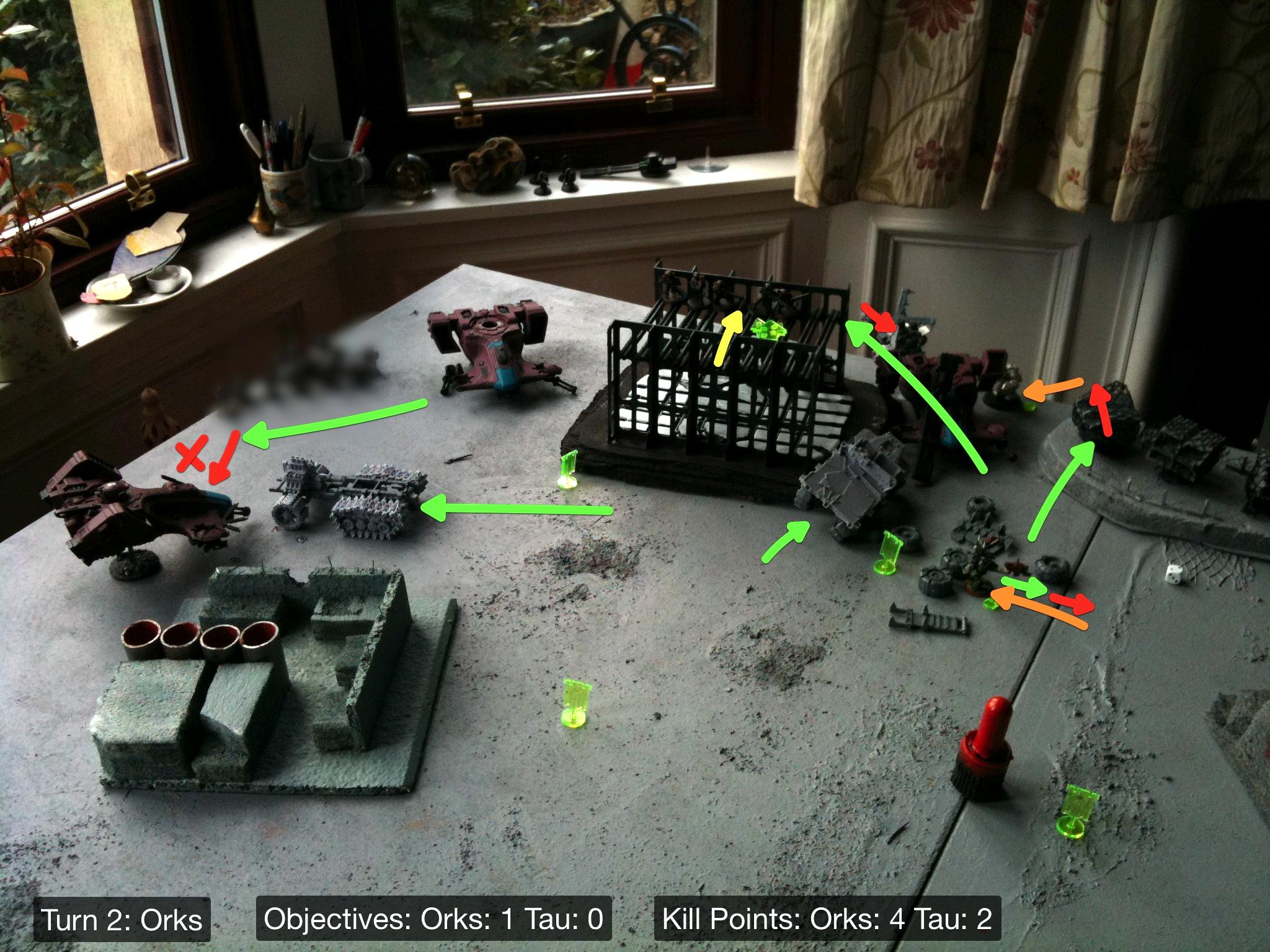 Battle Report, Da Dark Angelz, El Quixo, Orks, Tau