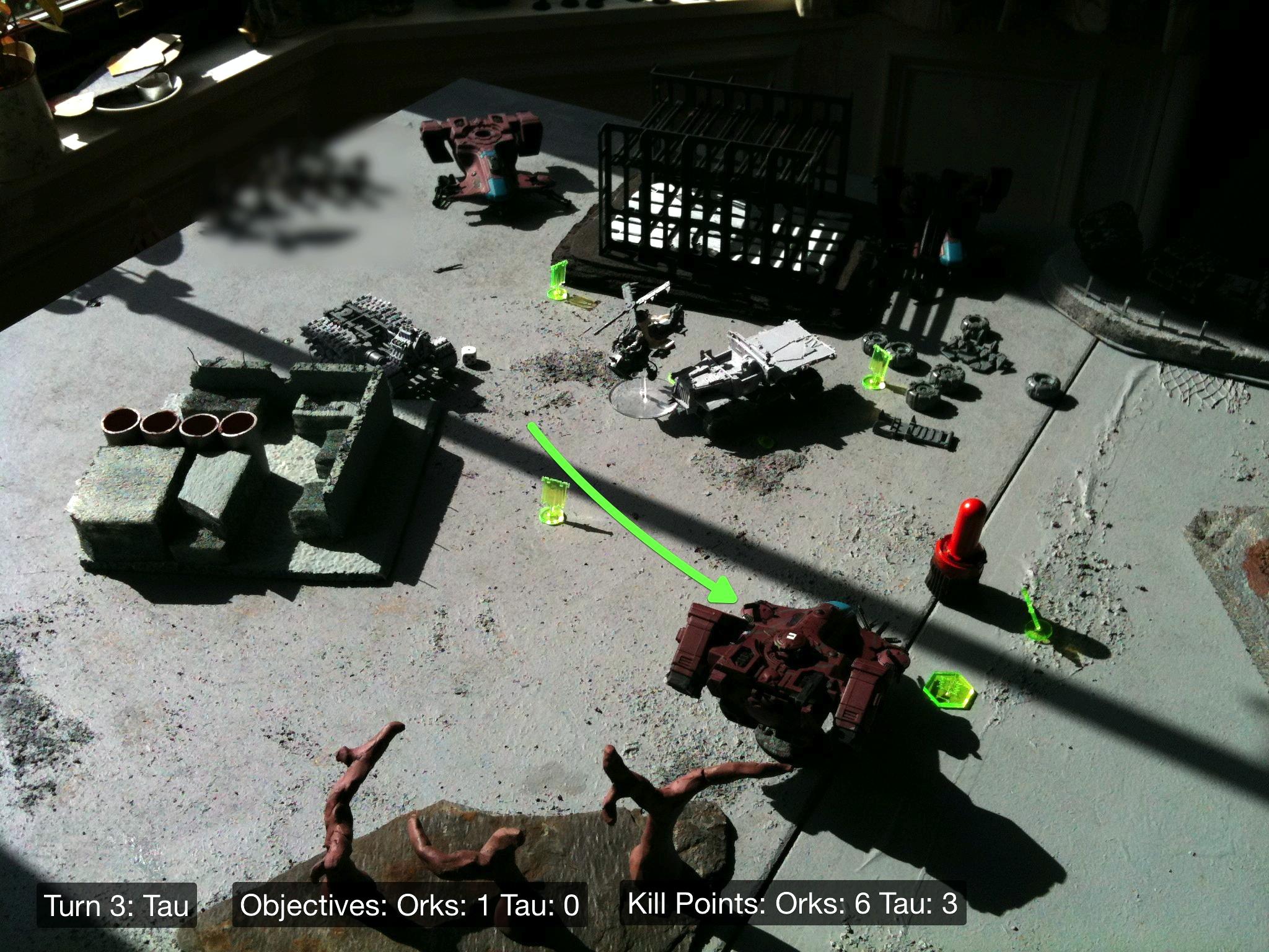 Battle Report, Da Dark Angelz, El Quixo, Orks, Tau