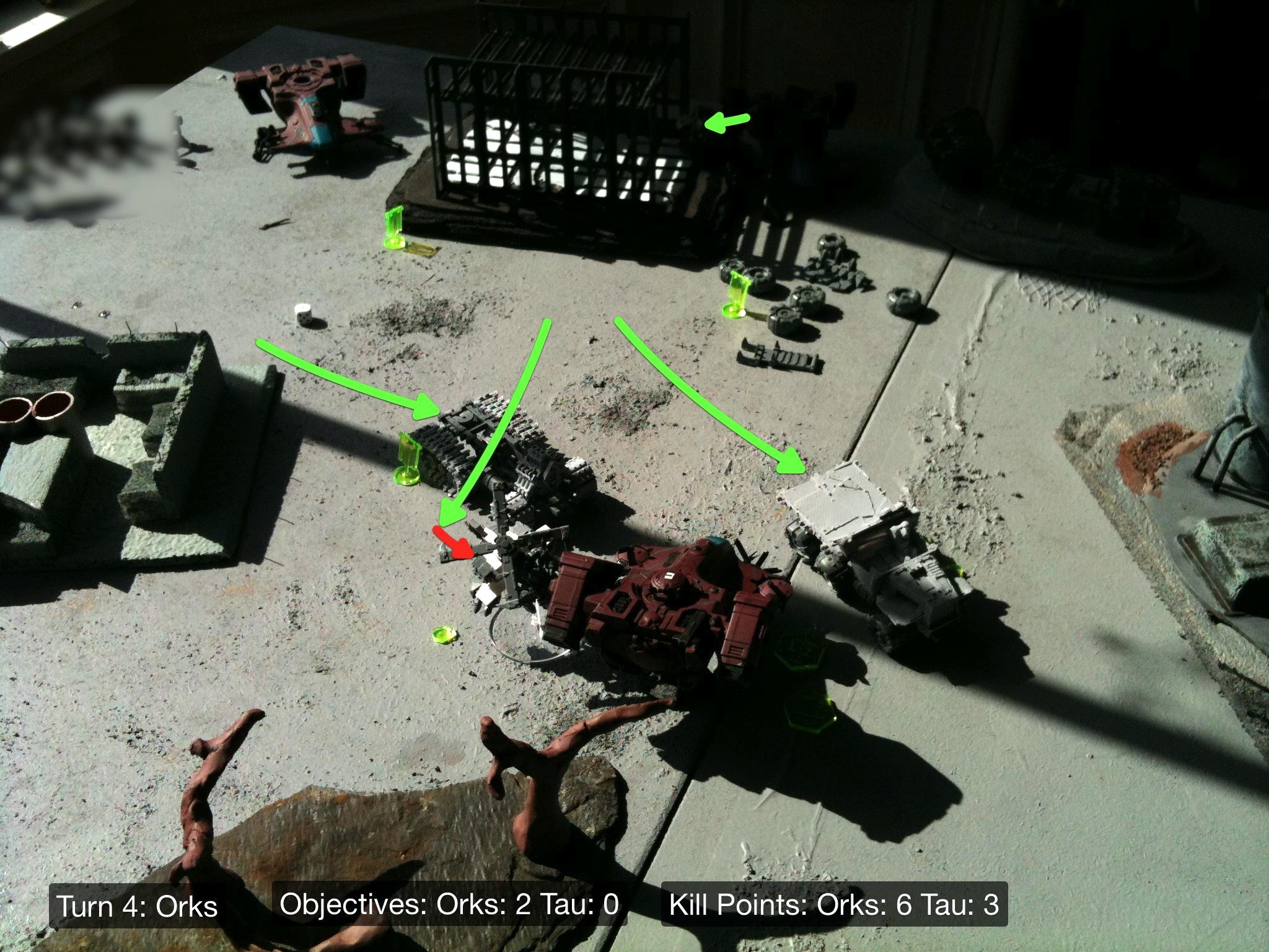 Battle Report, Da Dark Angelz, El Quixo, Orks, Tau