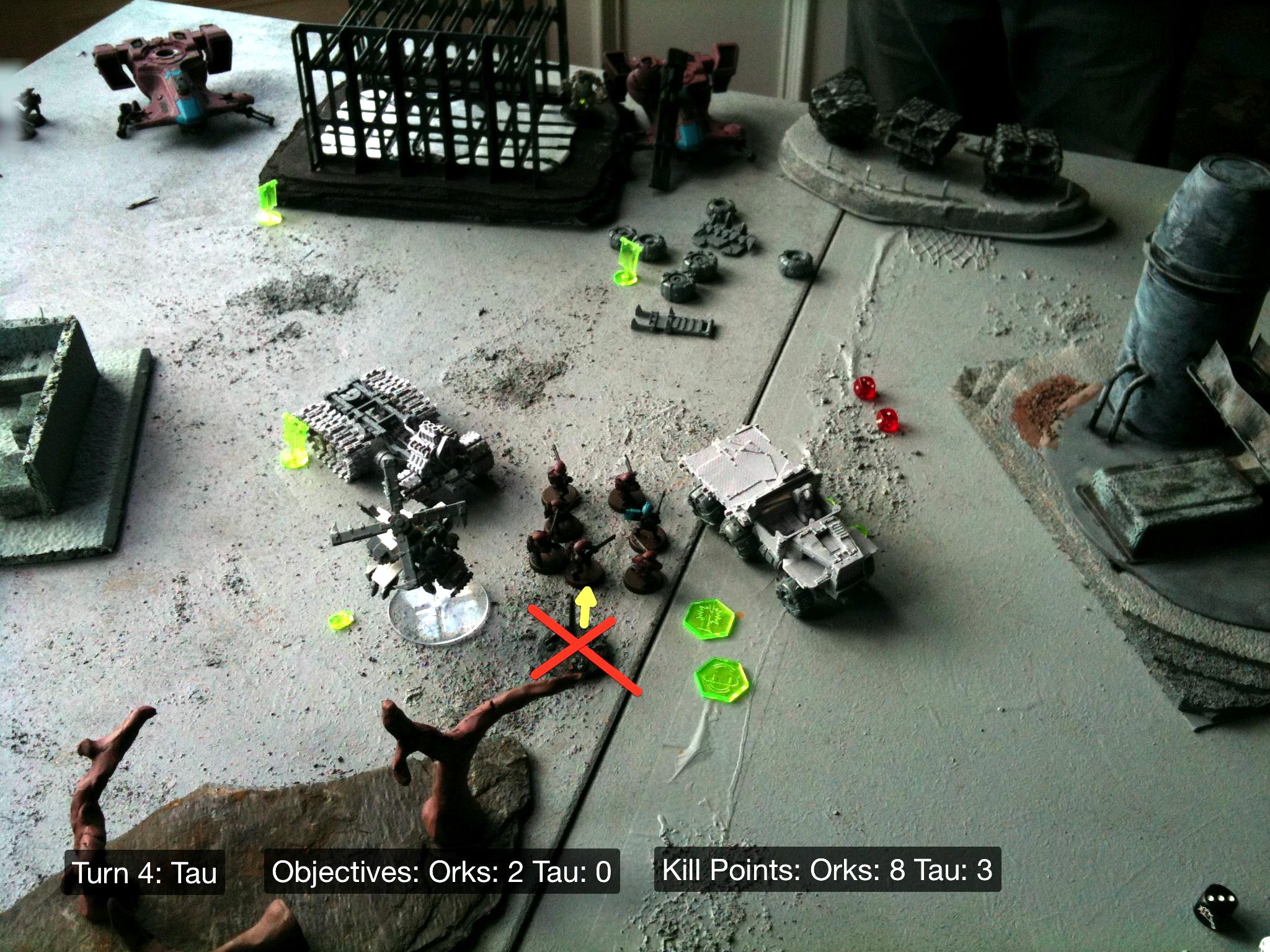 Battle Report, Da Dark Angelz, El Quixo, Orks, Tau