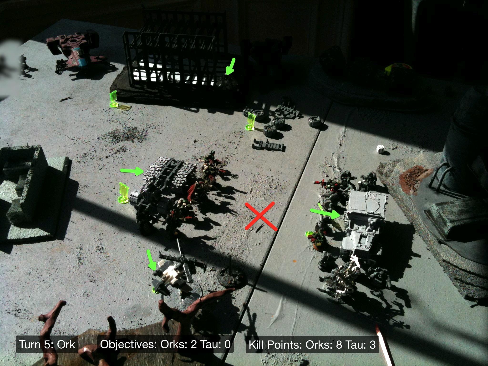 Battle Report, Da Dark Angelz, El Quixo, Orks, Tau