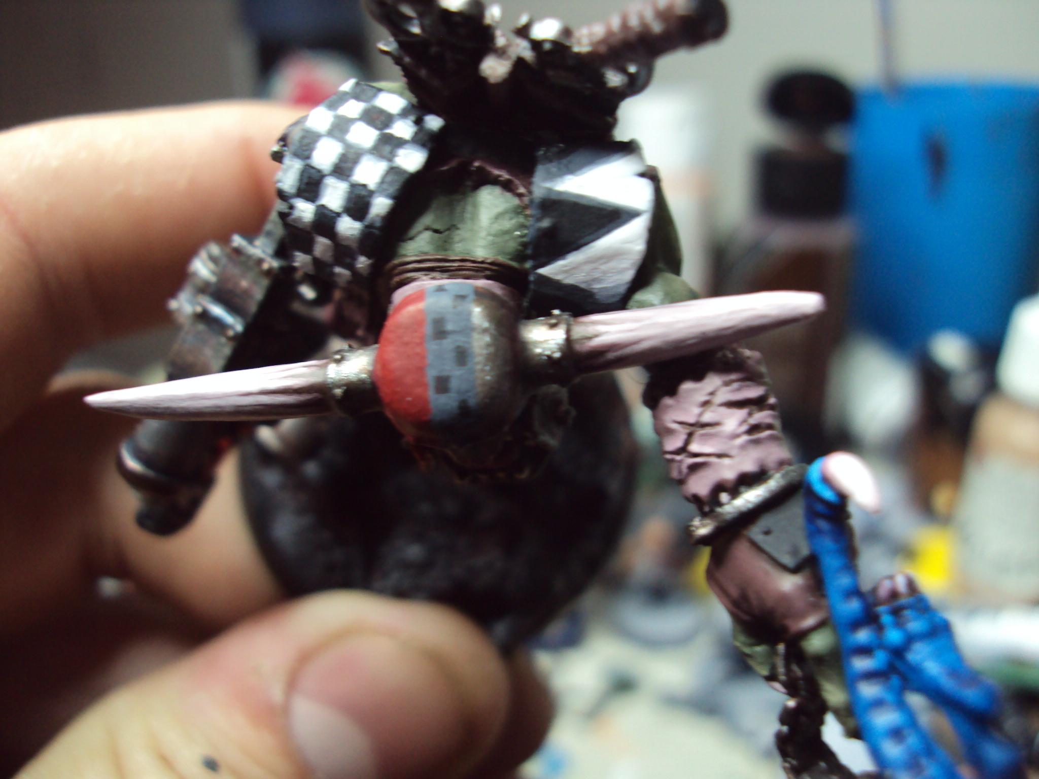 First start with the lining with codex grey, Then fill in every OTHER square with codex grey