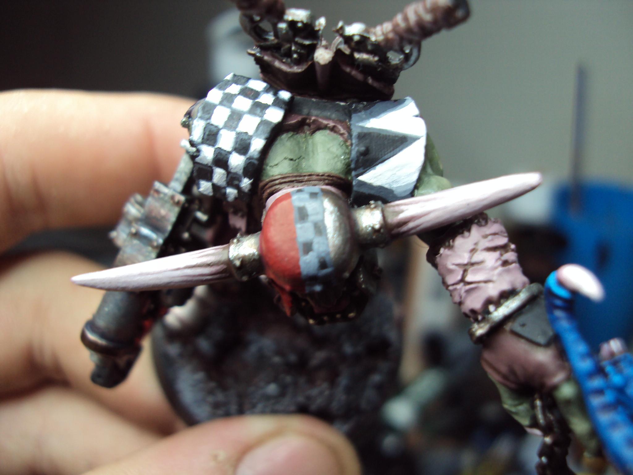 Add a very small amount of skull white, add this color on each entire square