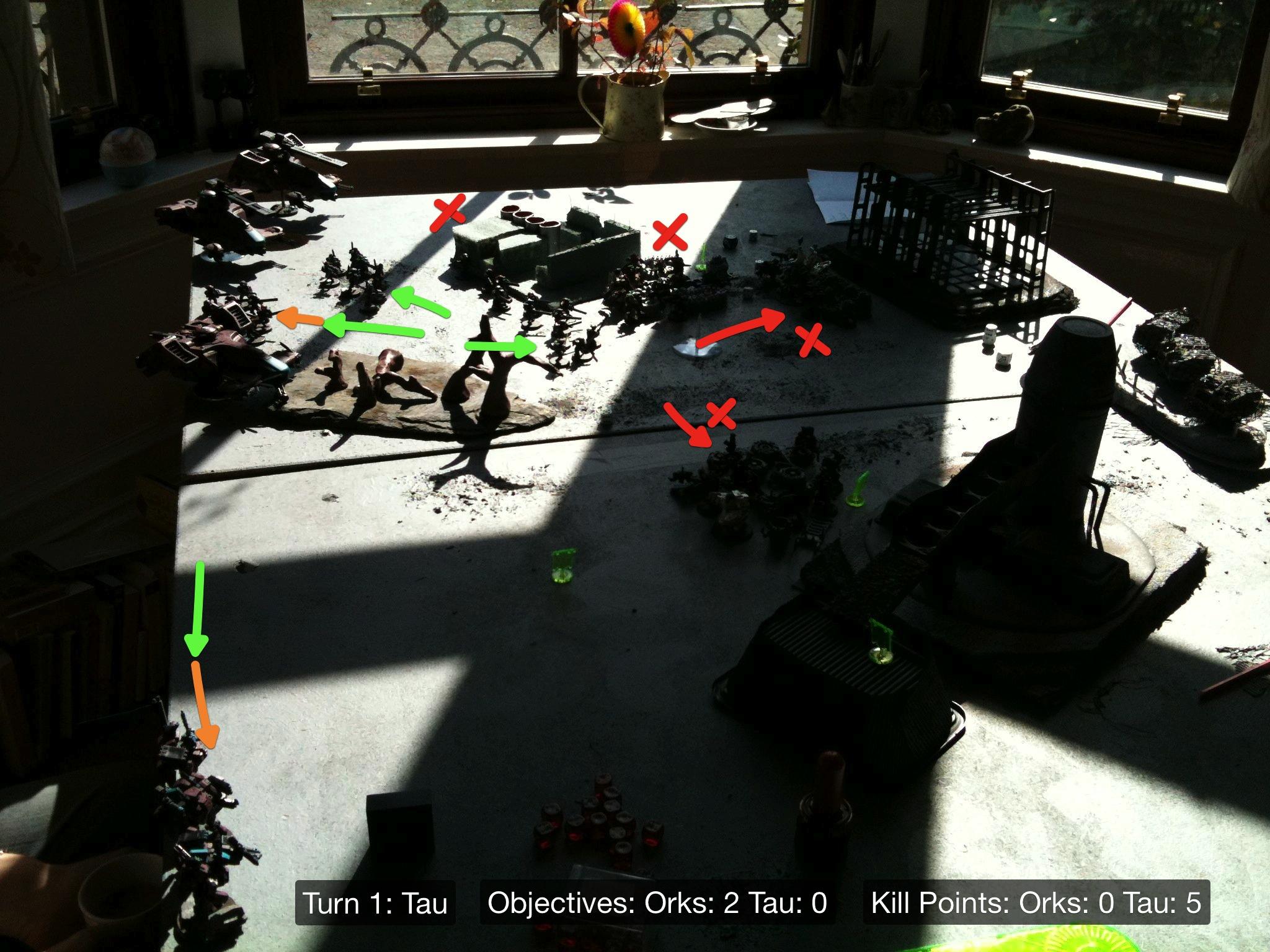 Battle Report, Da Ork Angelz, El Quixo, Orks, Tau