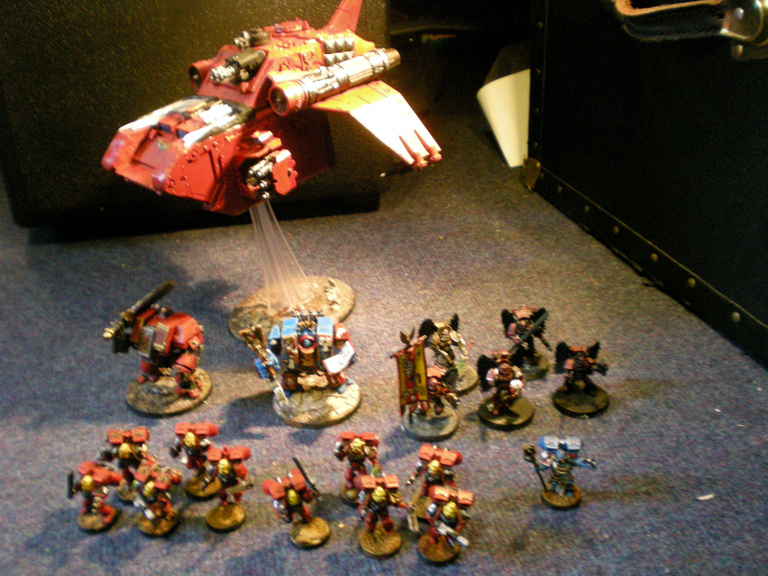 Blood Angels, Blurred Photo, Librarian Dreadnought, Stormraven