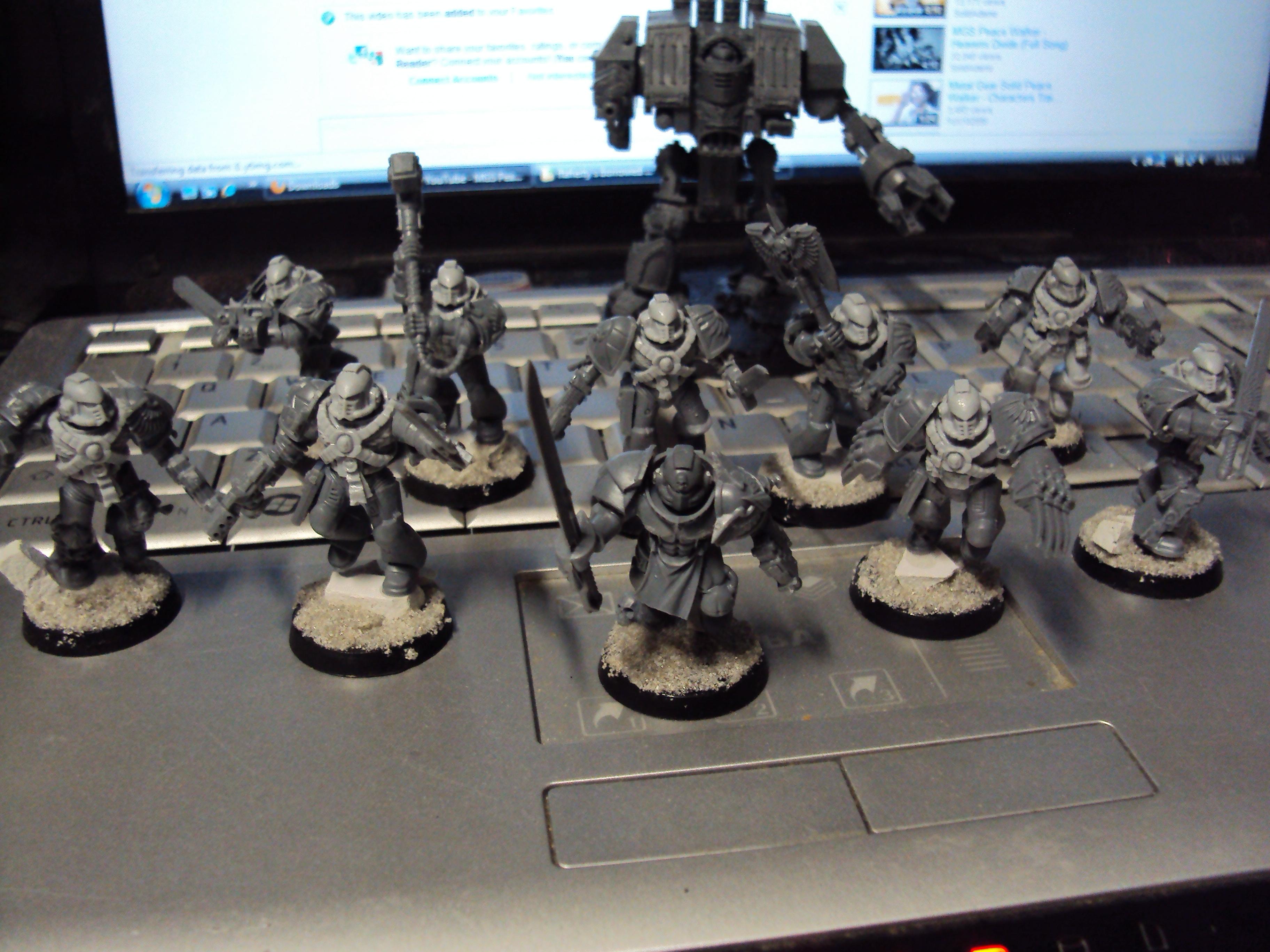 A shot of the whole squad in front of the storm knight's Brother Joseph