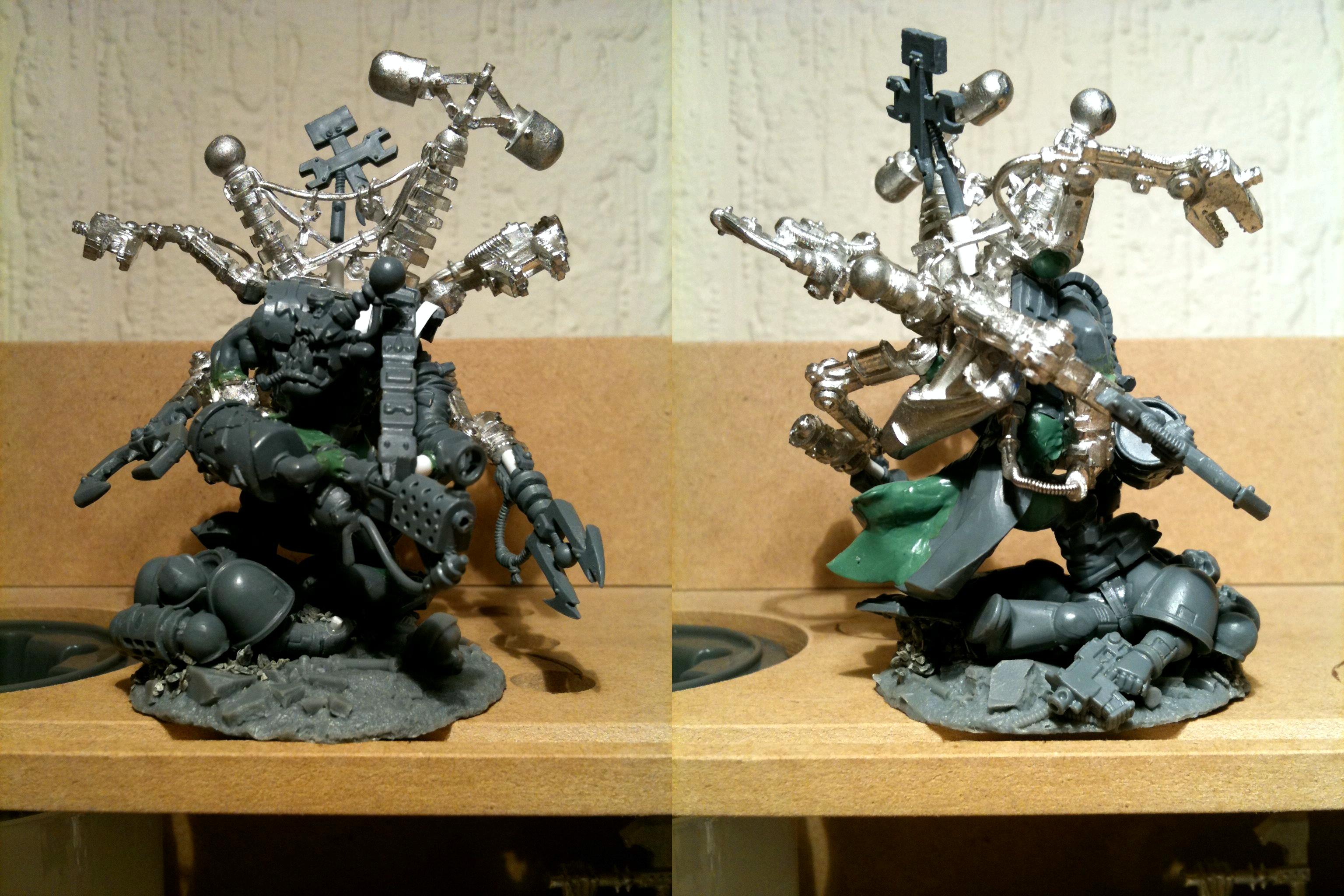 Big Mek, Burna Boyz, Da Dark Angelz, Kustom Force Field, Orks, Work In Progress