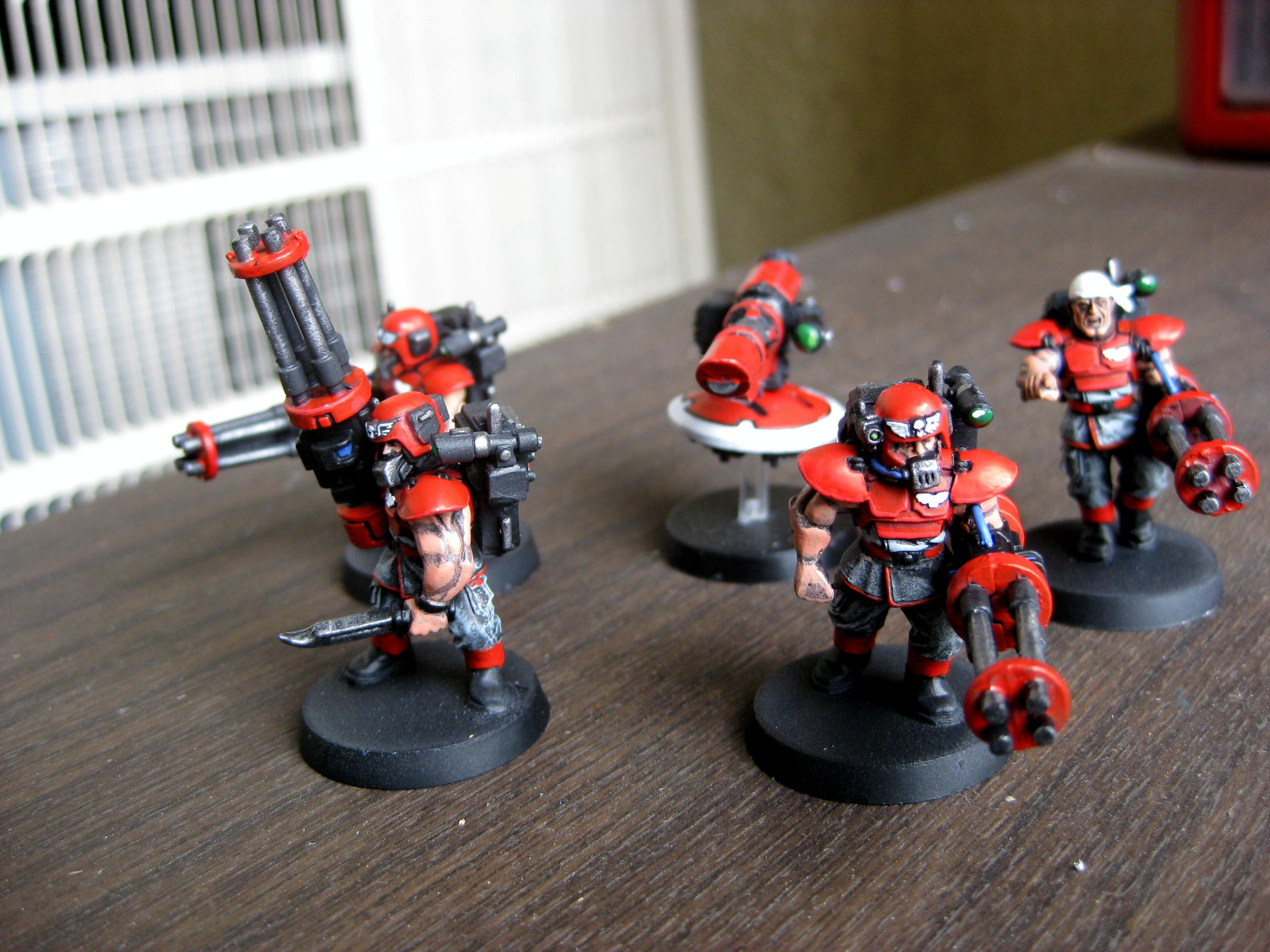 Adeptus Mechanicus, Cadians, Cyborg, Daemons, Imperial Guard, Servitors