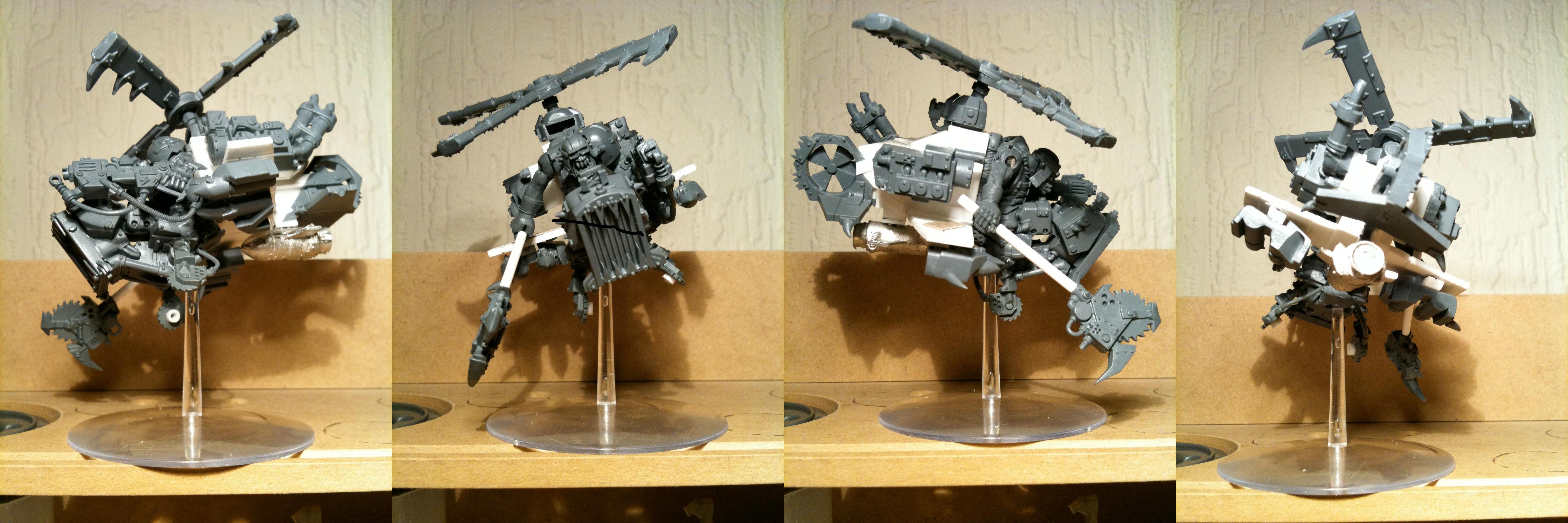 Buzzsaw, Da Dark Angelz, Deffkopta, Orks, Work In Progress
