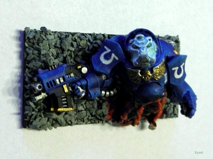 Fallen, Mission Objective Marker, Space Marines, Terminator Armor, Ultramarines, Warhammer 40,000