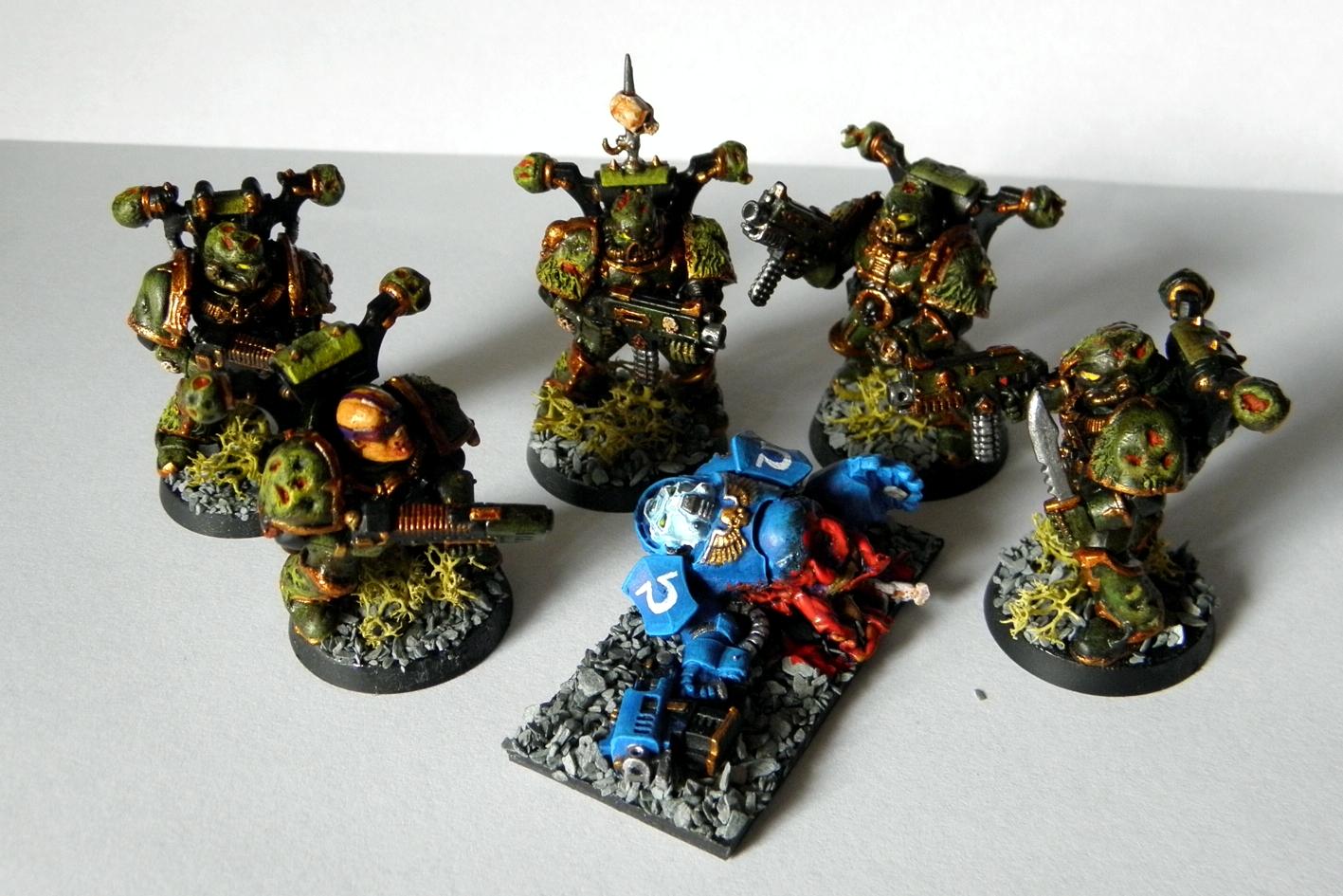 Chaos, Chaos Space Marines, Conversion, Mutations, Nurgle, Plague, Plague Marines, Space Marines, Ultramarines, Warhammer 40,000