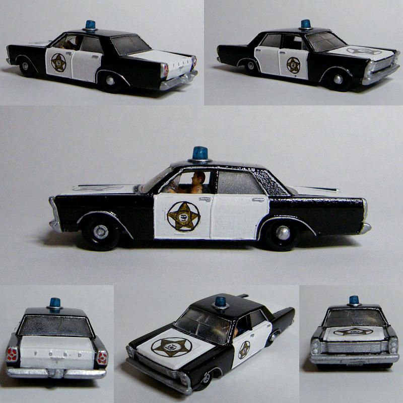 Ford, Galaxie, Lesney, Matchbox, Police Car, Terrain