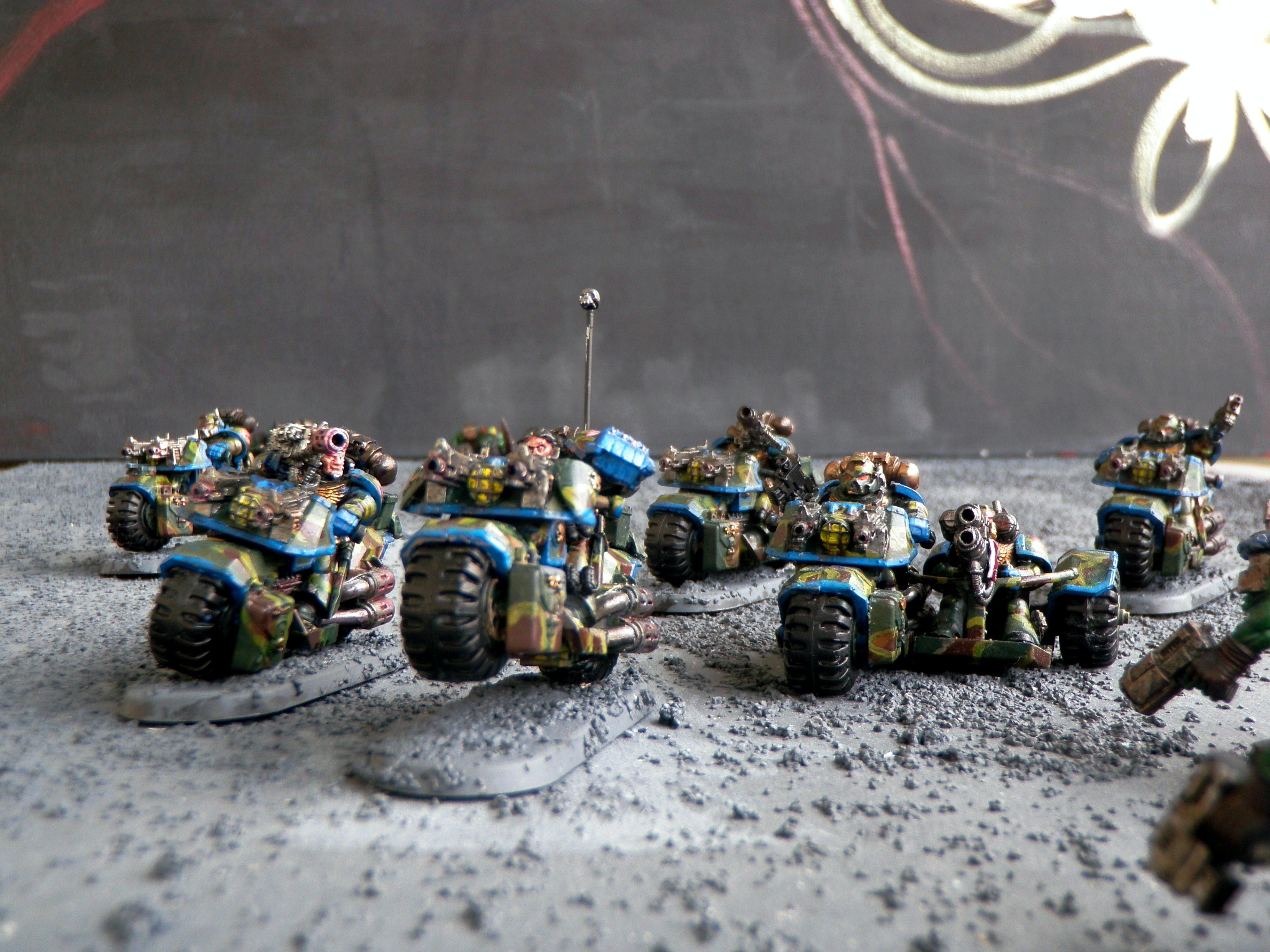 Bike, Blue, Camouflage, Space Marines, Tactical