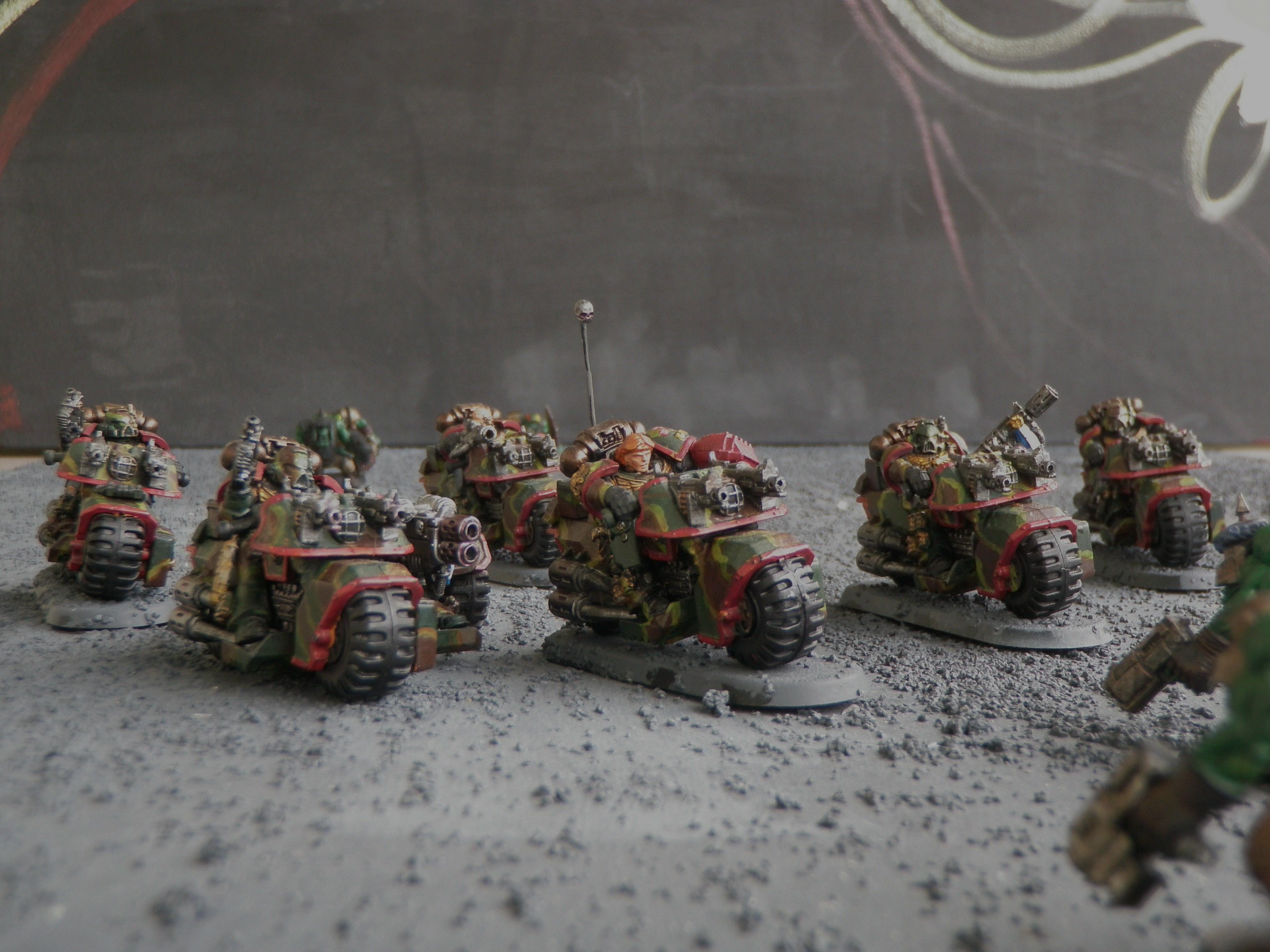 Bike, Bike Squad, Camouflage, Red, Space Marines