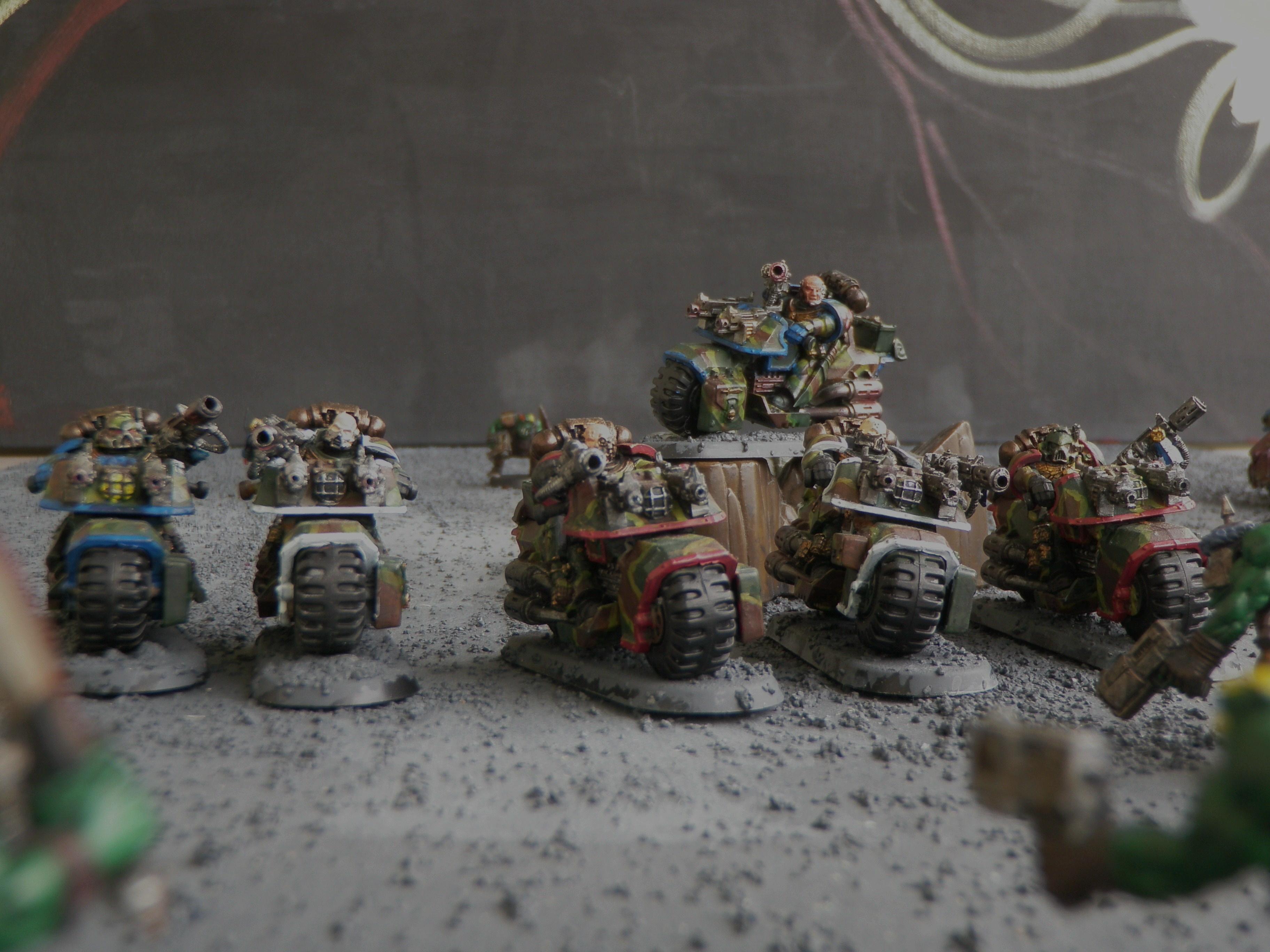 Bike, Camouflage, Meltagun, Space Marines