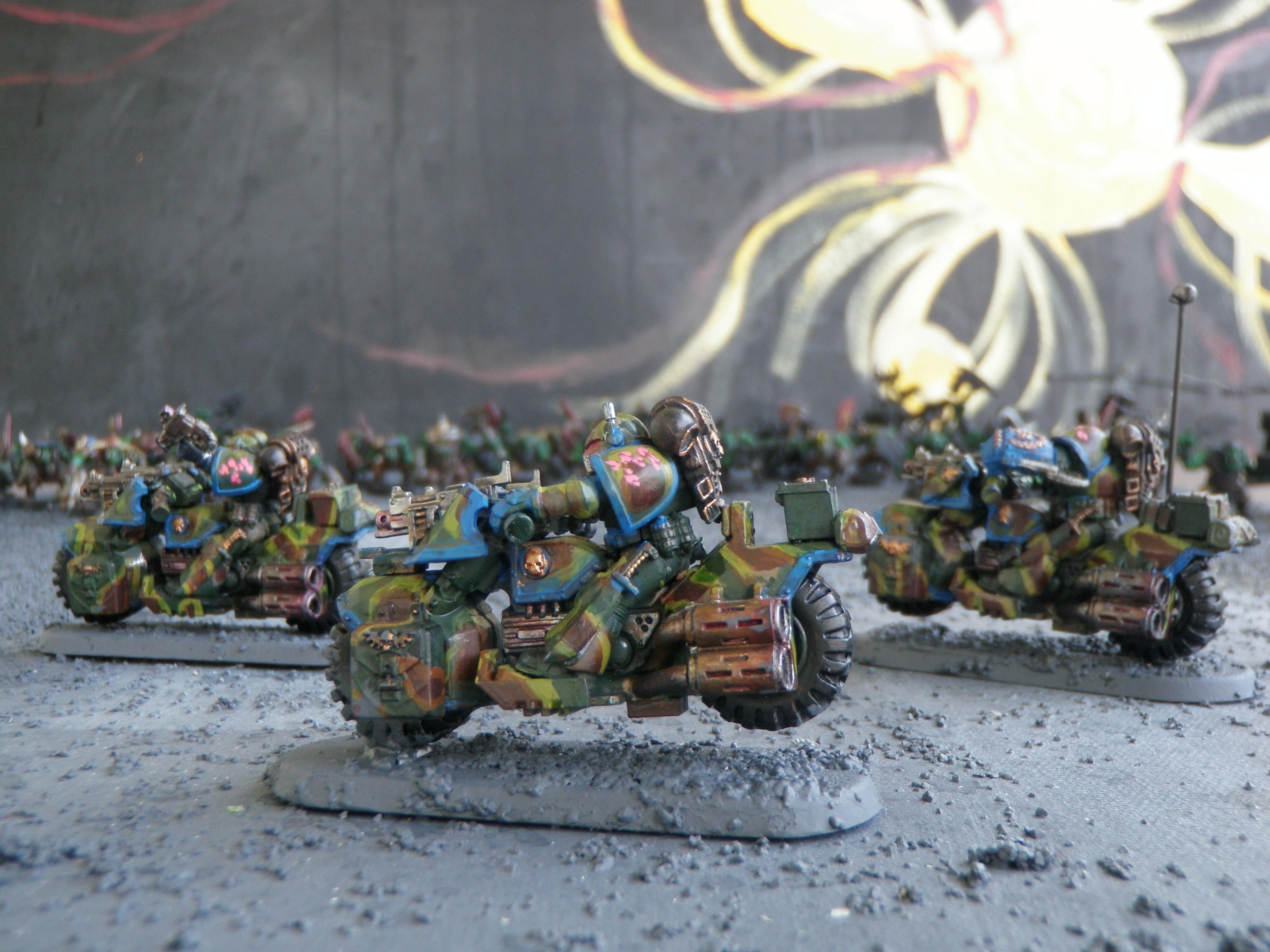 Bike, Camouflage, Space Marines