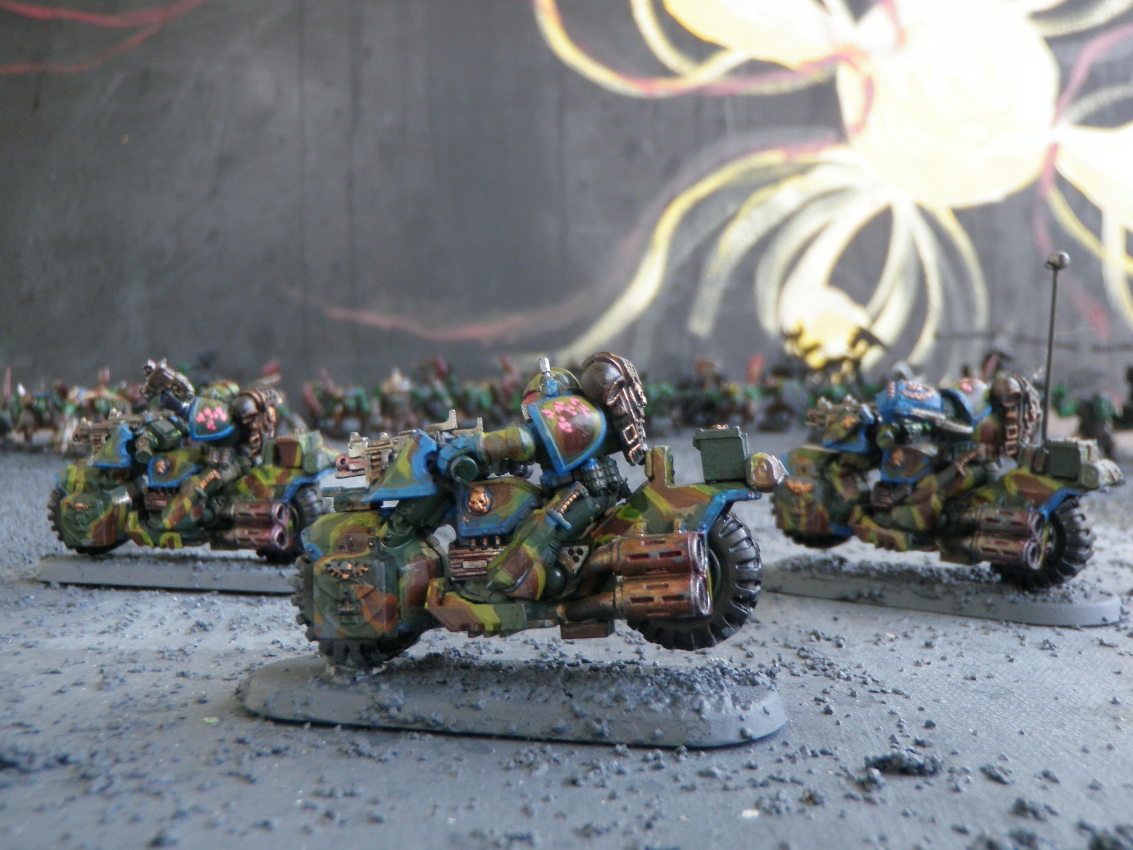 Bike, Camouflage, Space Marines