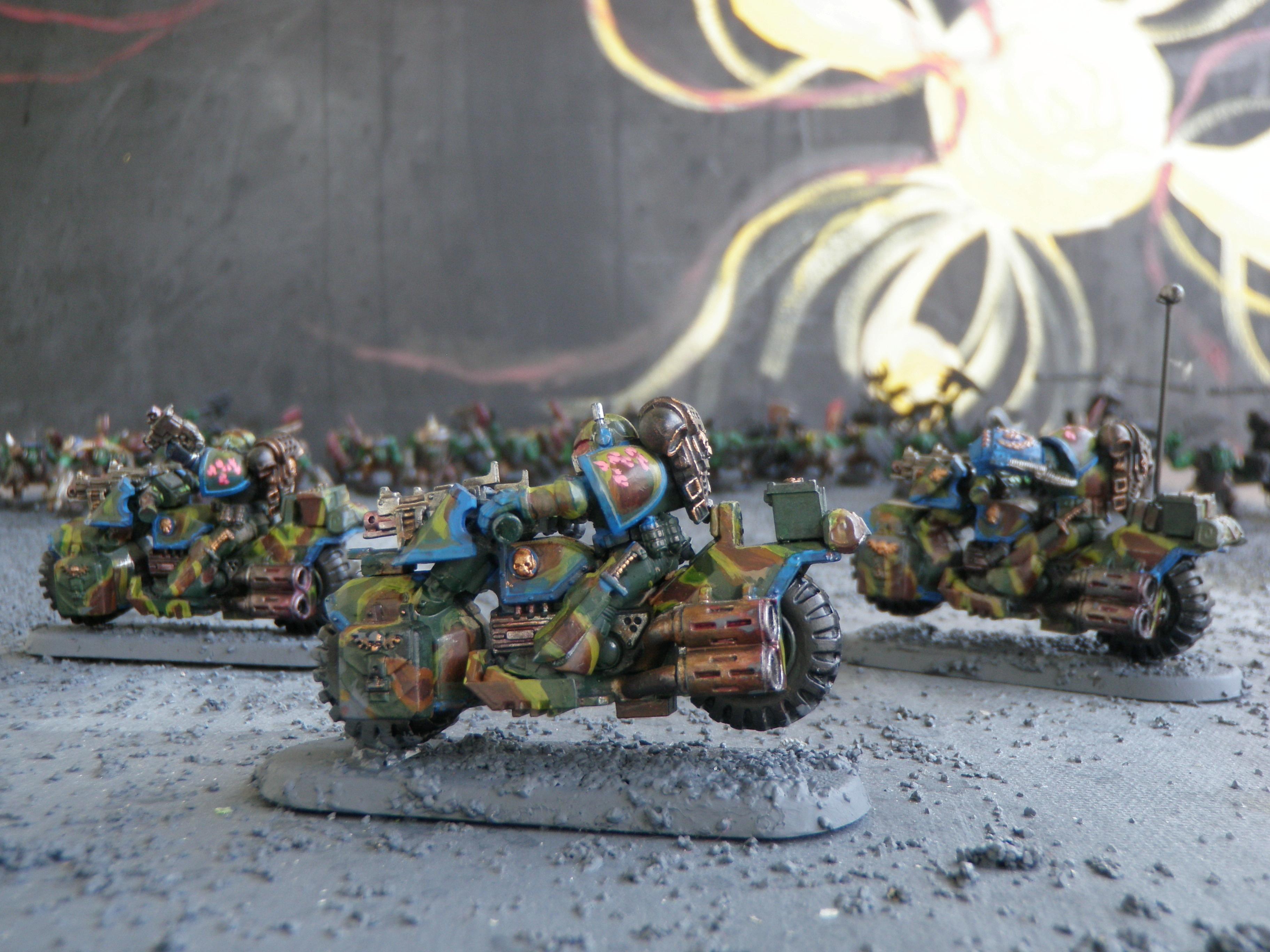 Bike, Camouflage, Space Marines