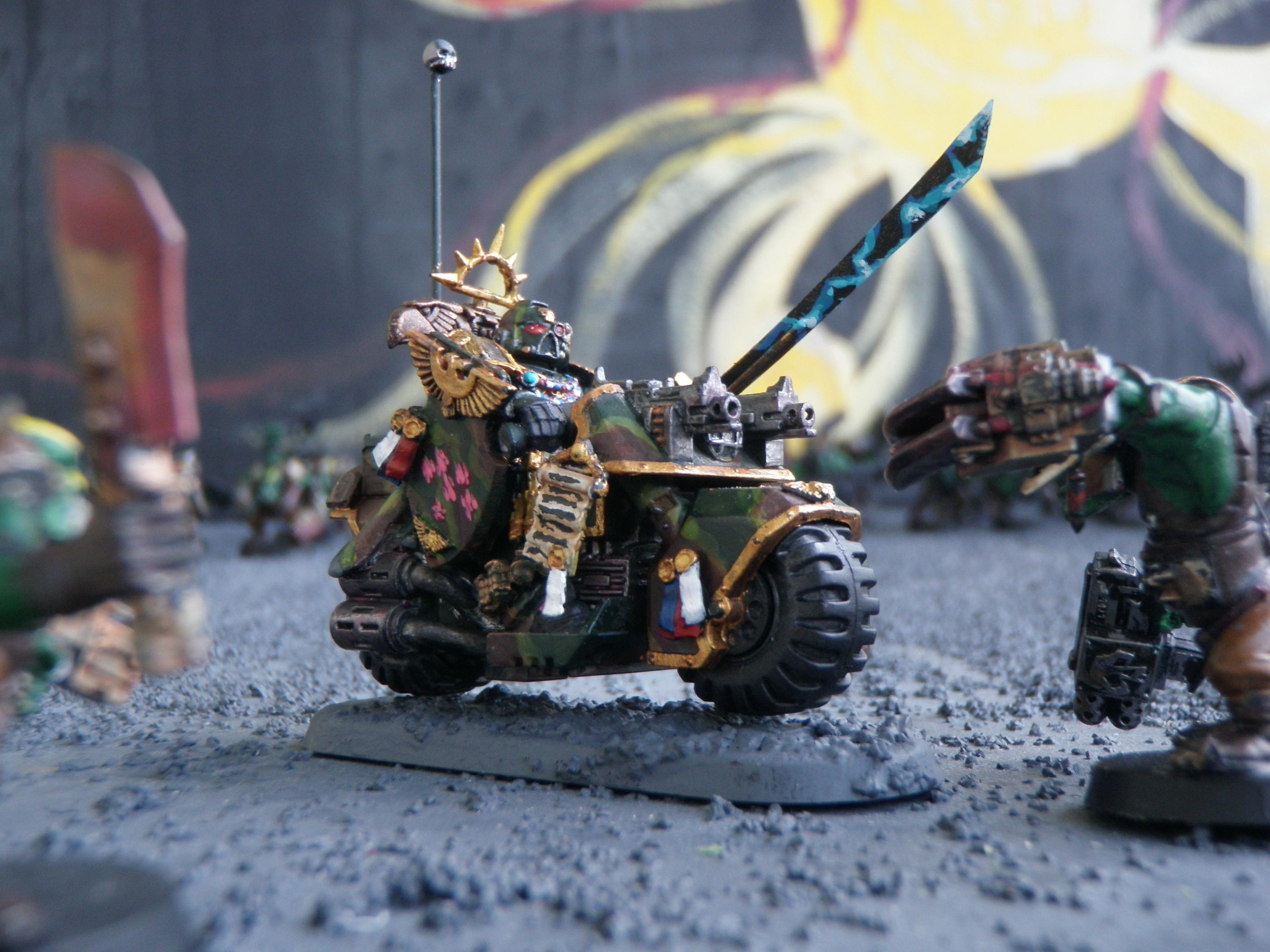 Bike, Camouflage, Captain, Custom, Relic Blade, Space Marines, Storm Shield