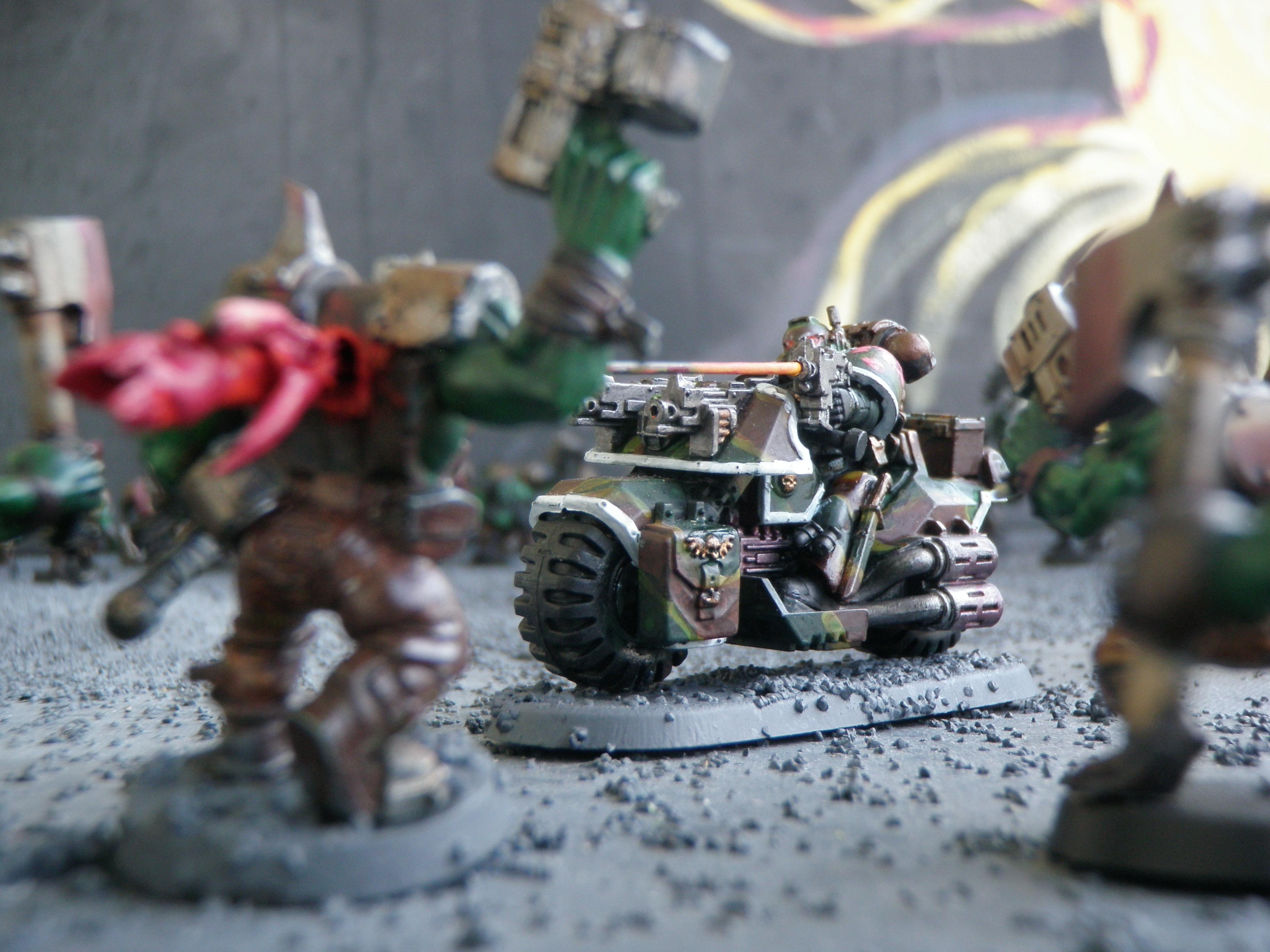 Bike, Bolt Pistol, Gore, Orks, Space Marines