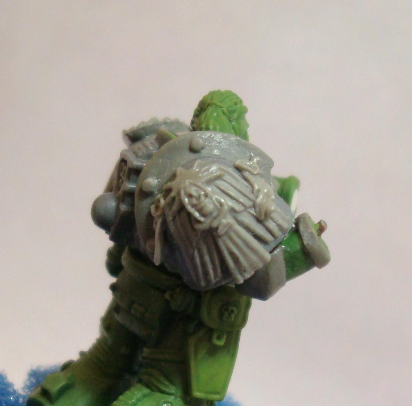 Sculting, Shoulder Pad, Space Marines