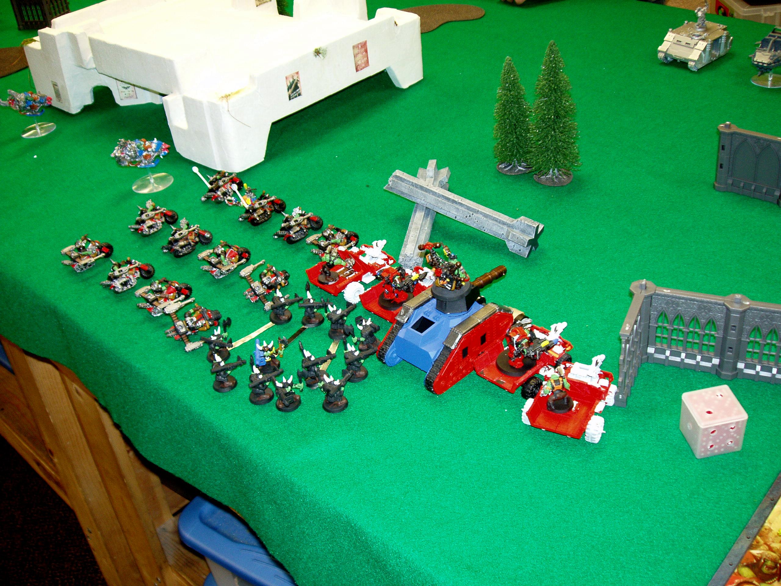 Daemons, Orks, Space Marines